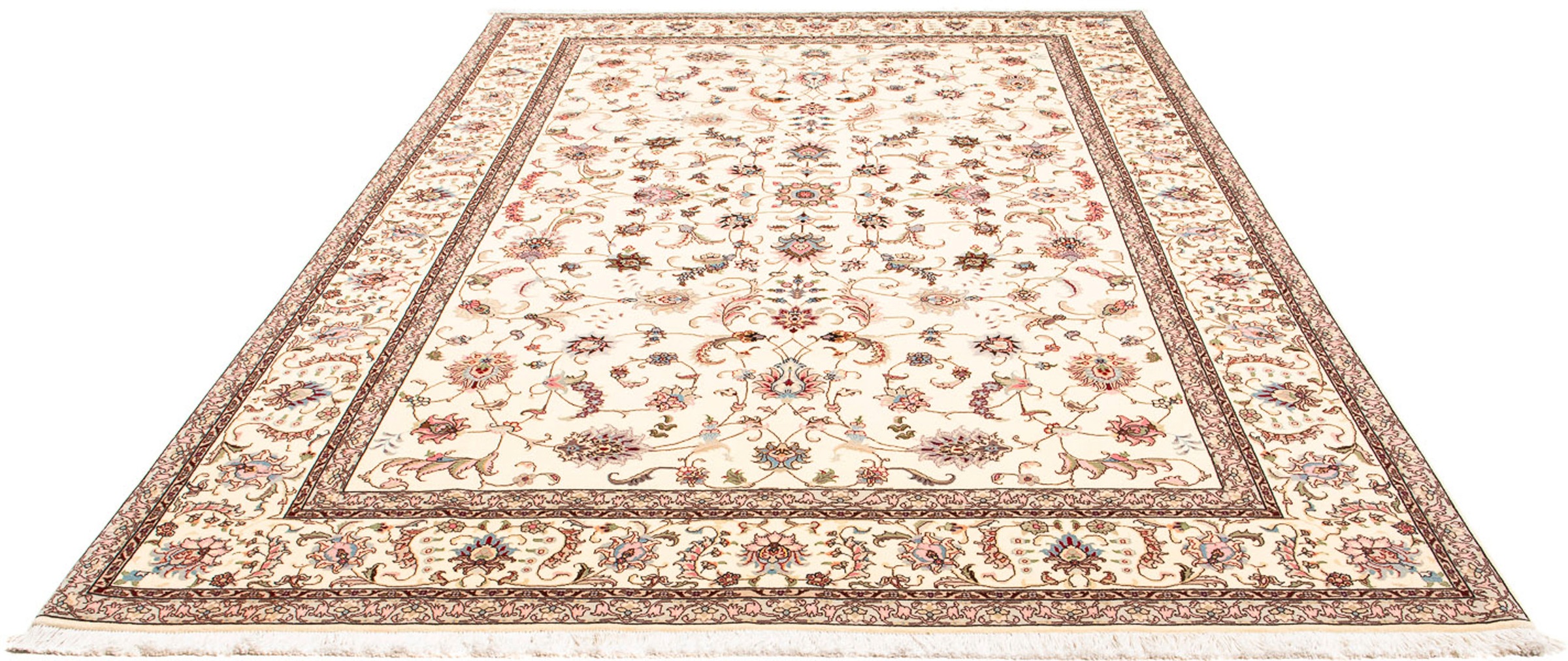 Image of morgenland Orientteppich »Perser - Täbriz - Royal - 303 x 206 cm - beige«, rechteckig, 7 mm Höhe, Wohnzimmer, Handgeknüpft, Einzelstück mit Zertifikat bei Ackermann Versand Schweiz