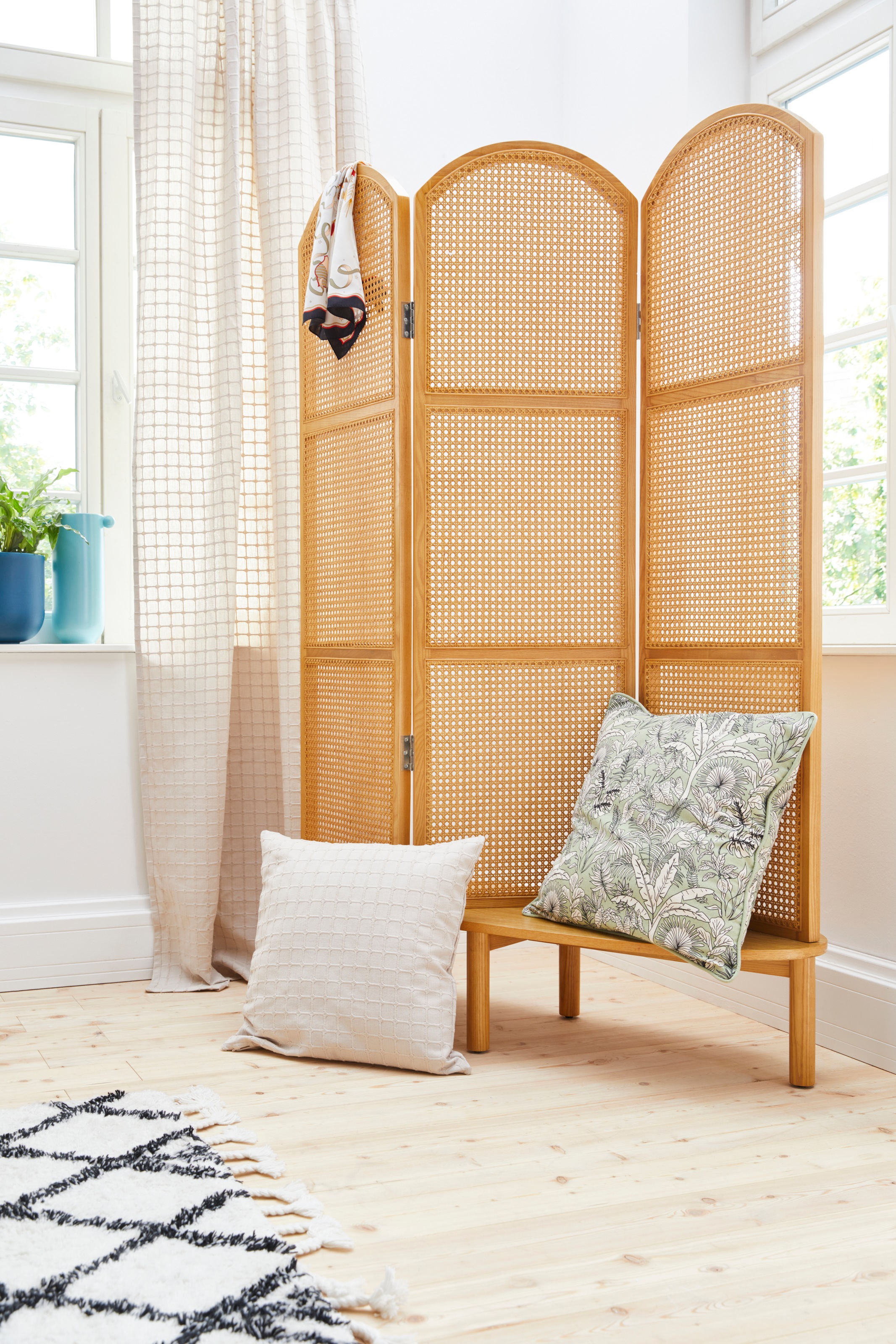 Image of COUCH♥ Paravent »Abgeschirmt«, Rattan Einsatz, Breite 121 cm bei Ackermann Versand Schweiz