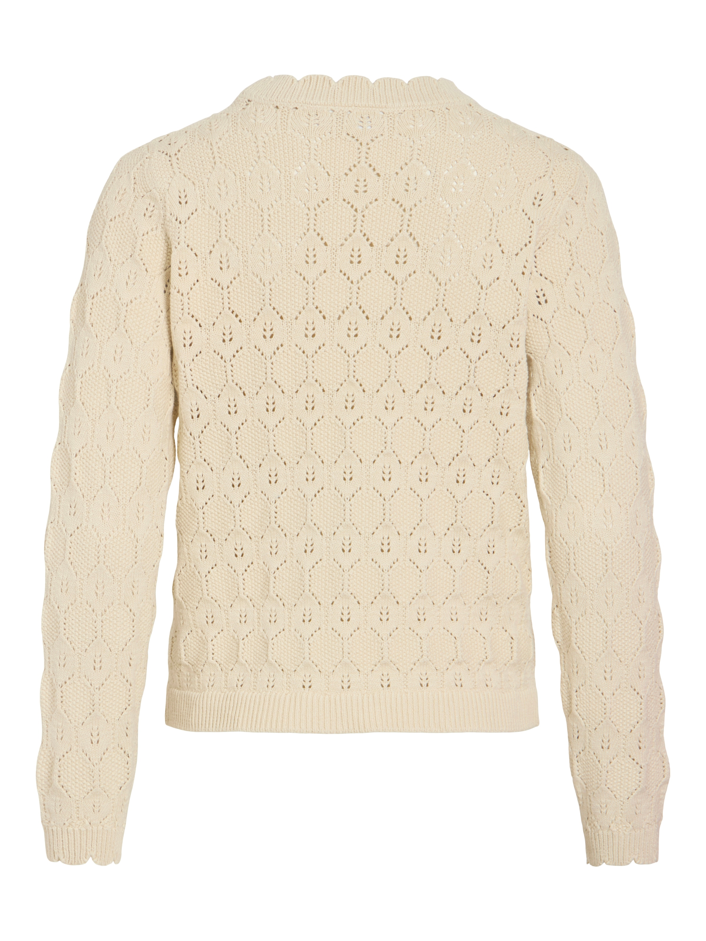 Vila Pull à col rond »VILOWEN L/S POINTELLE KNIT TOP/PB«