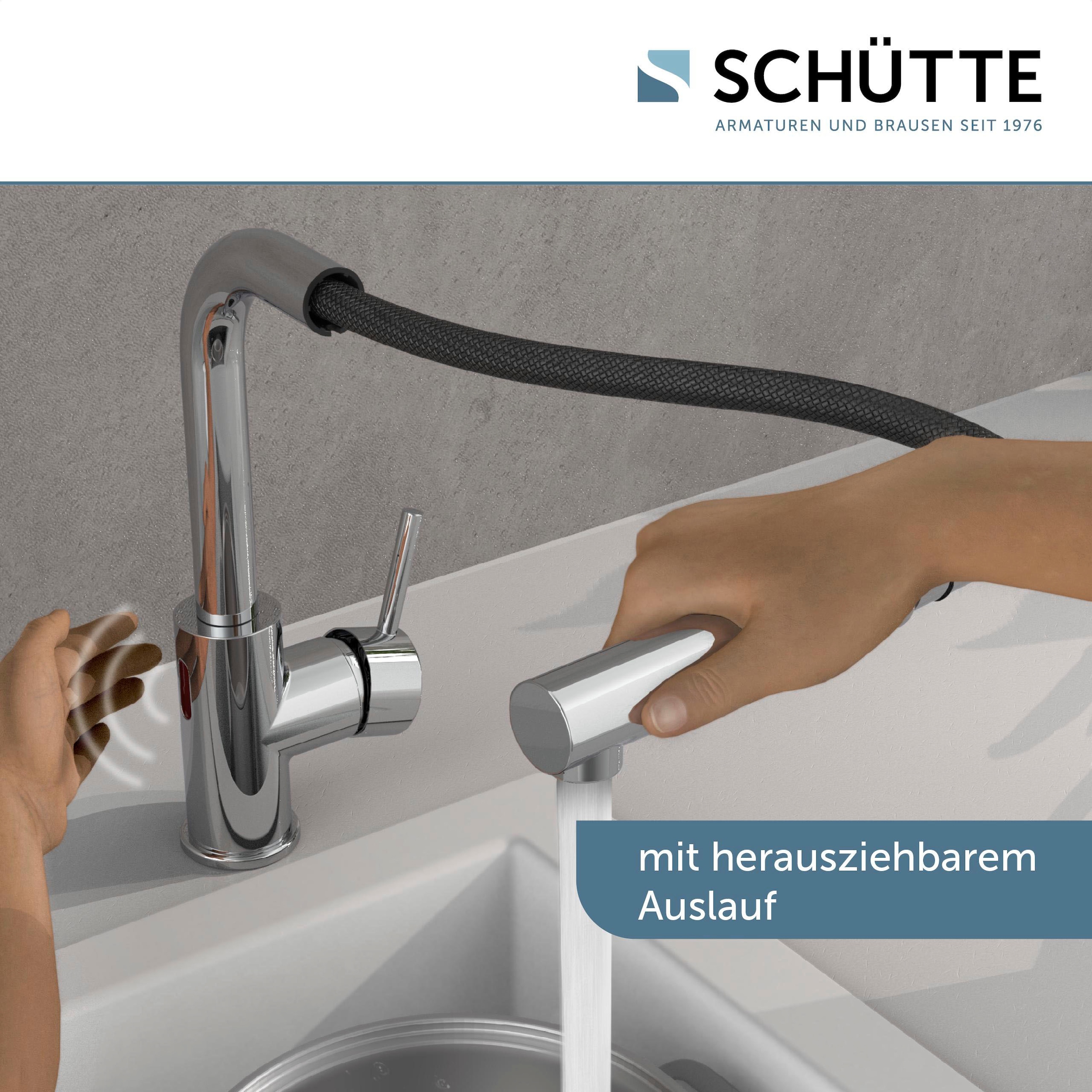 Schütte Spültischarmatur »VITAL« 1 Stk. tlg. Infrarottechnologie/Cold-Start-Fkt./360° schwenkbar /Eco-Click-Fkt.