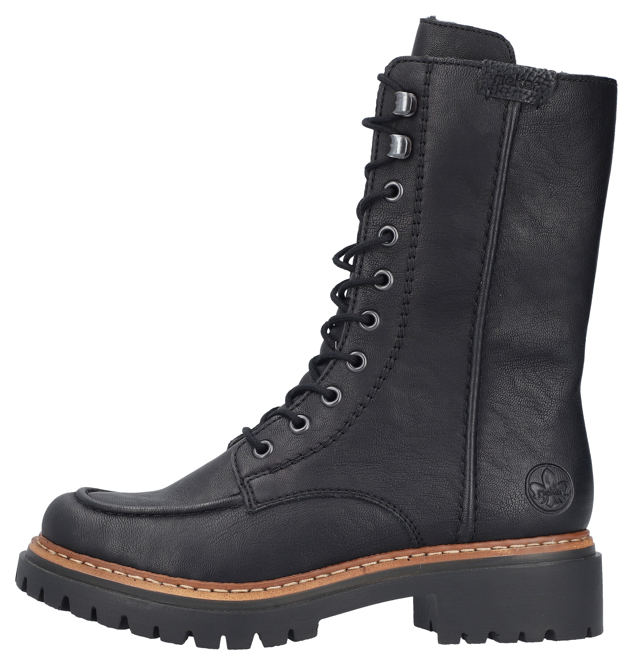 Rieker Bottes d'hiver  , talon bloc, bottine à lacets, boots à lacets avec doublure chaude