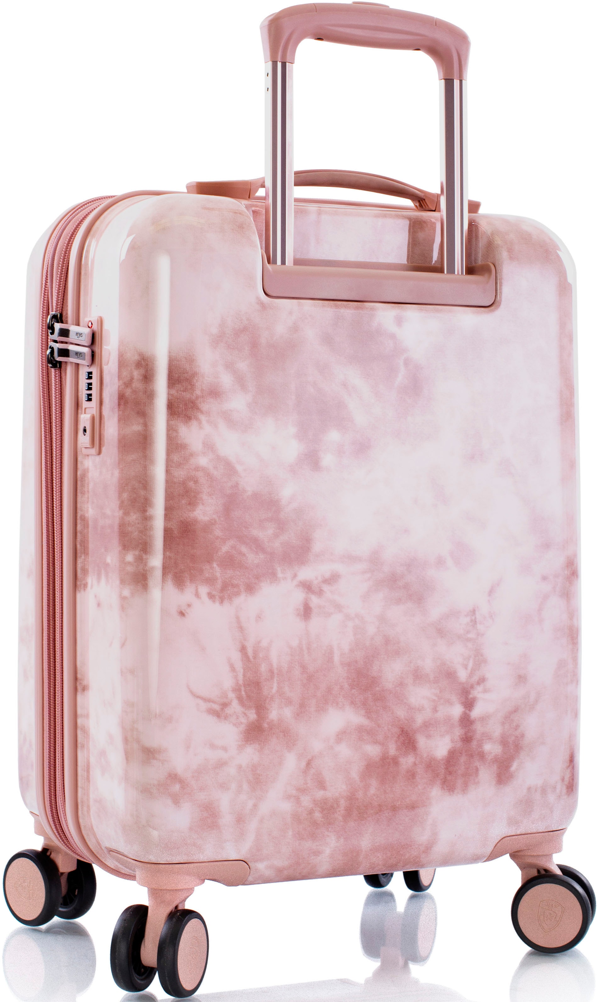 Heys Hartschalen-Trolley »Tie-Dye pink, 53 cm«, 4 Rollen, Hartschalen-Koffer Handgepäck-Koffer TSA Schloss Volumenerweiterung