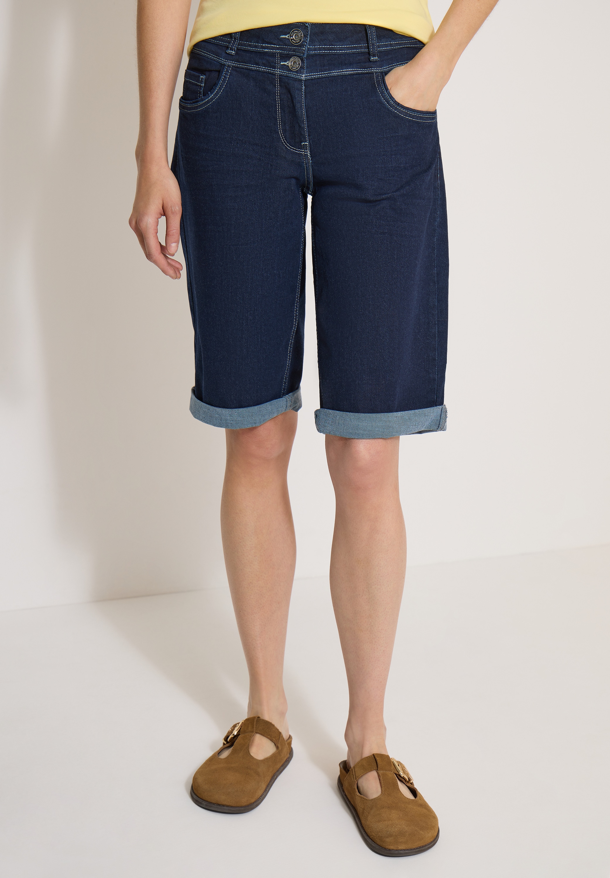 Image of Cecil Bermudas "Style Neele" Jeansshorts im Rinsed-Look