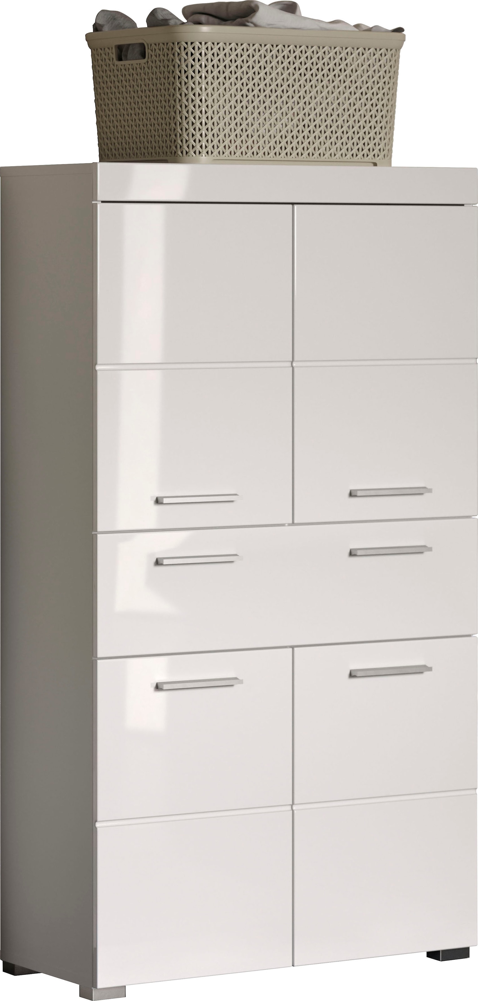 INOSIGN Midischrank »Avena«, Badschrank mit einer Schublade und 4 Türen - Masse (B/T/H) 73/31/130 cm