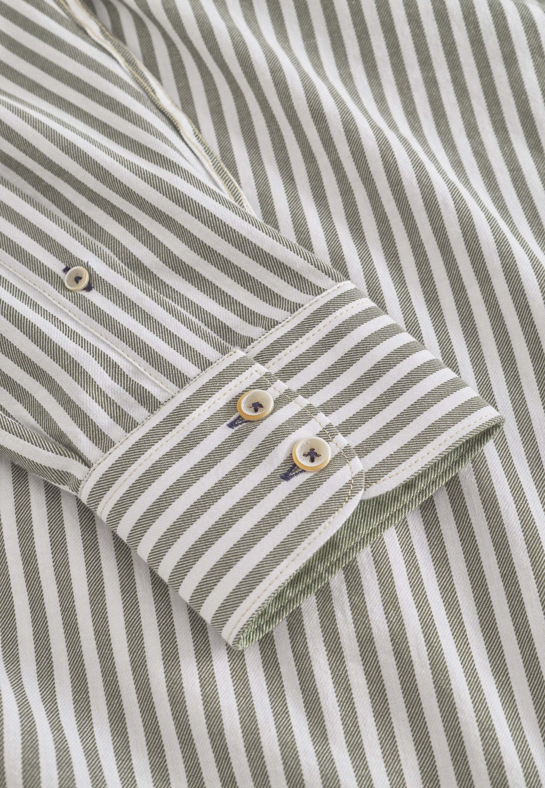 colours & sons Langarmhemd »colours & sons Langarmhemd Shirt Brushed Twill Stripes«