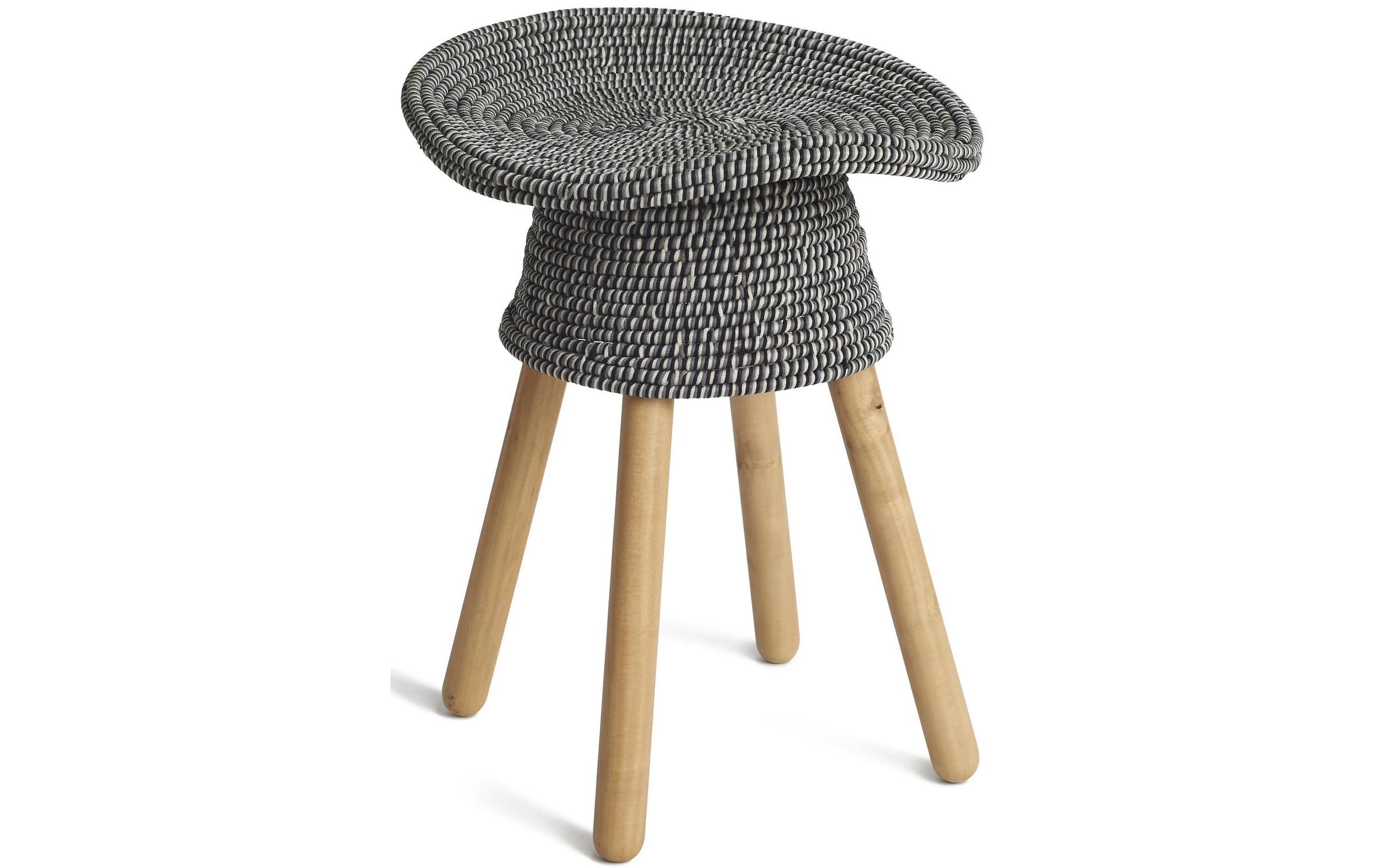 Image of Umbra Hocker »Coiled Holz, Grau/Natu« bei Ackermann Versand Schweiz