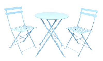 esschert design Balkonset »Tisch und Stühle Stahl, blau«, (Set, 3 tlg.) kaufen