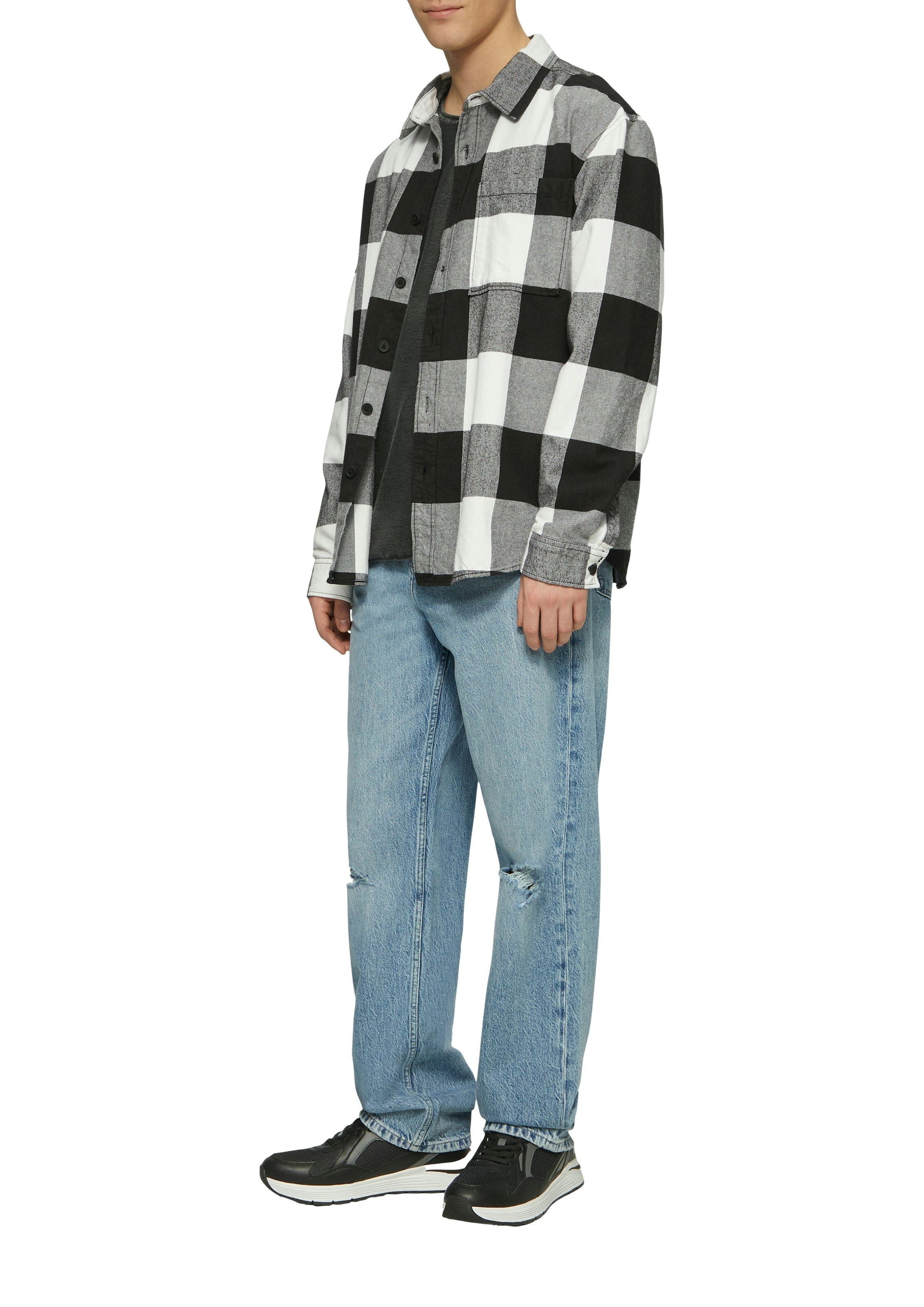 QS Pull en tricot avec bord roulé