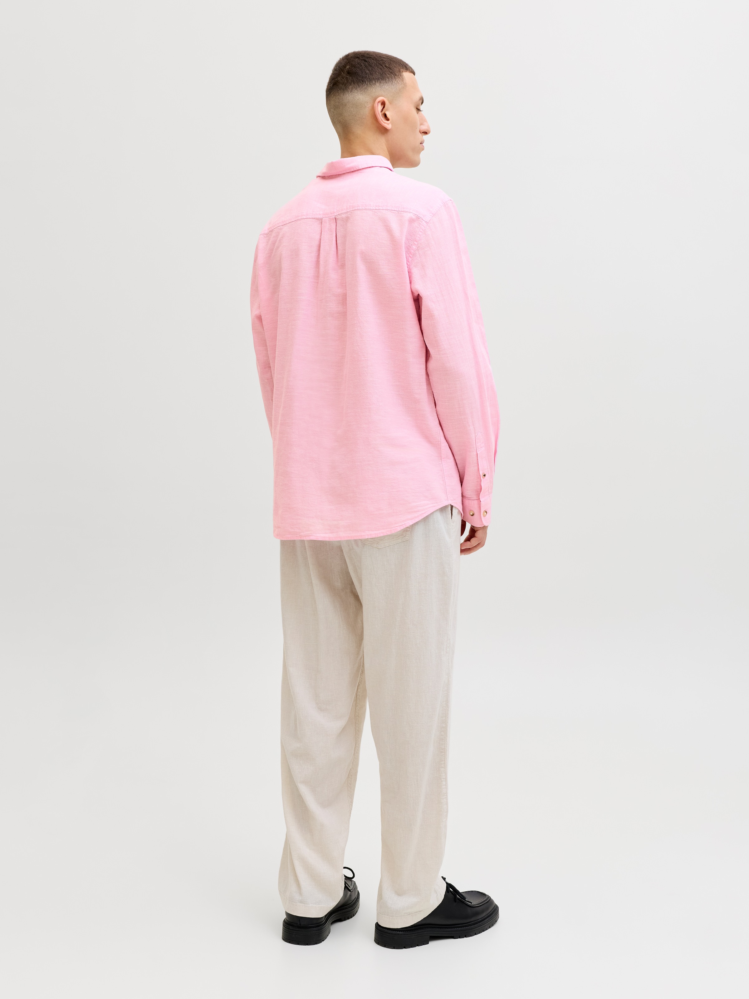 Jack & Jones Chemise à manches longues »JJESUMMER LINEN BLEND SHIRT L/S SN« Baumwollmischung, regular fit