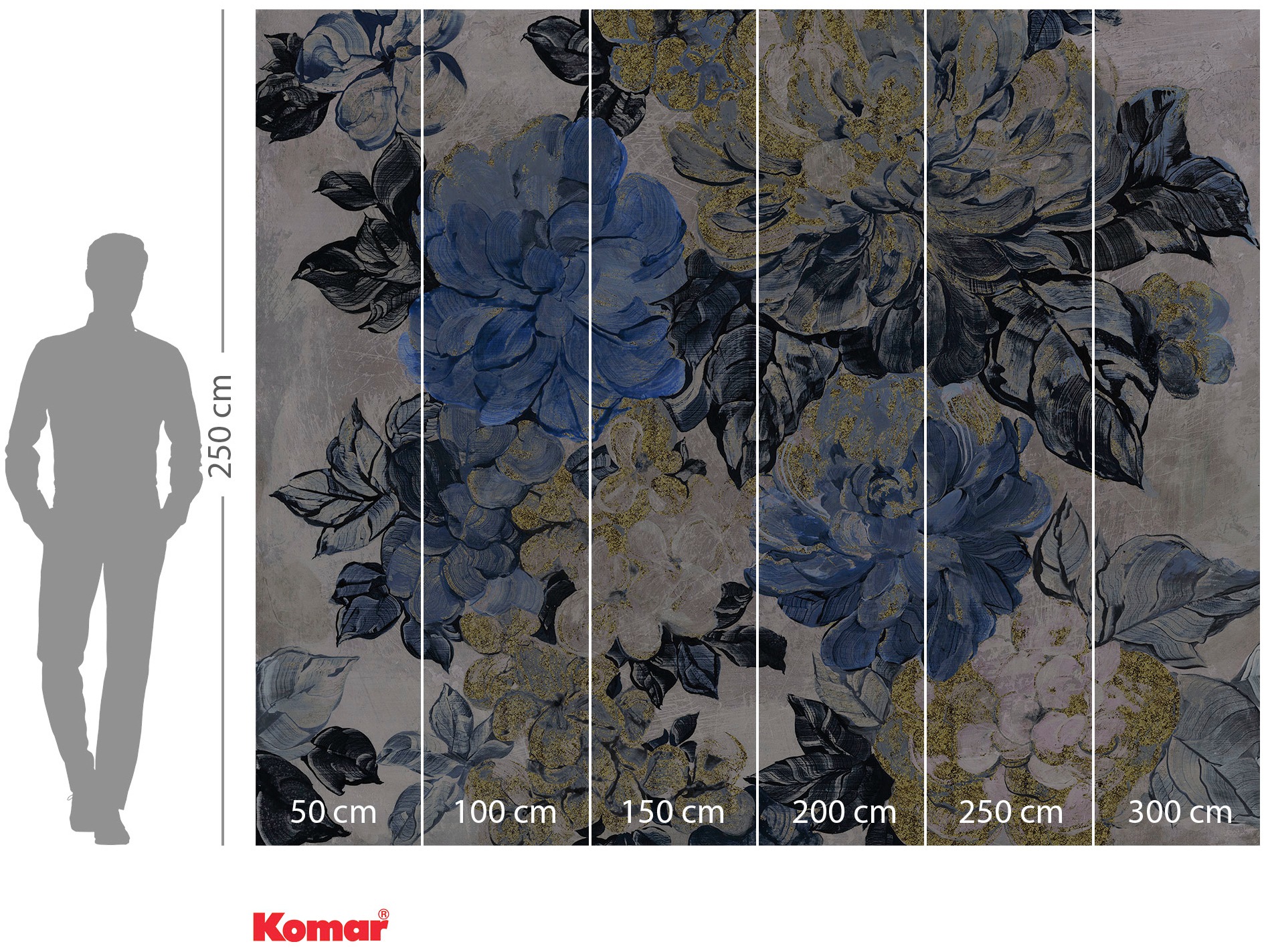 Komar Vliestapete »Digitaldruck Vlies -  Chérie - Grösse 300 x 250 cm« bedruckt glatt Wohnzimmer, Schlafzimmer