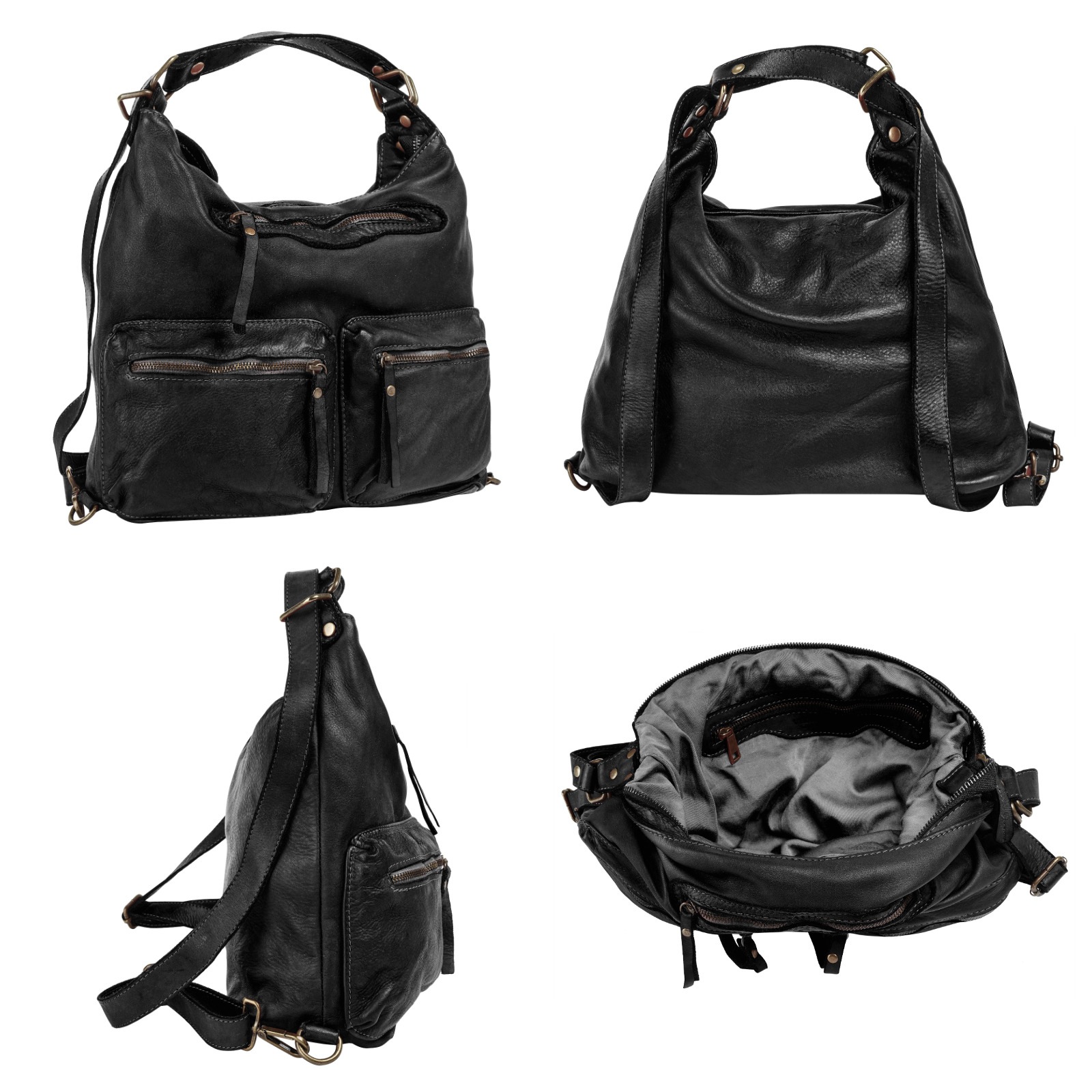 Samantha Look Shopper, echt Leder, Made in Italy