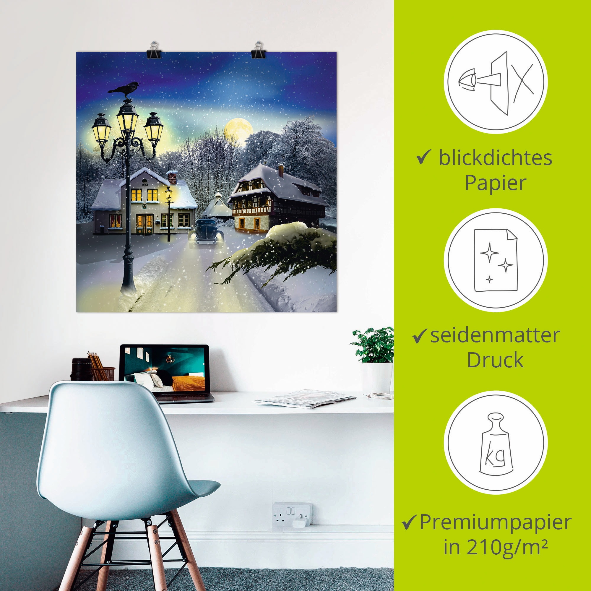 Artland Wandbild »Winterzeit«, Vier Jahreszeiten, (1 St.), als Leinwandbild, Poster, Wandaufkleber in verschied. Grössen