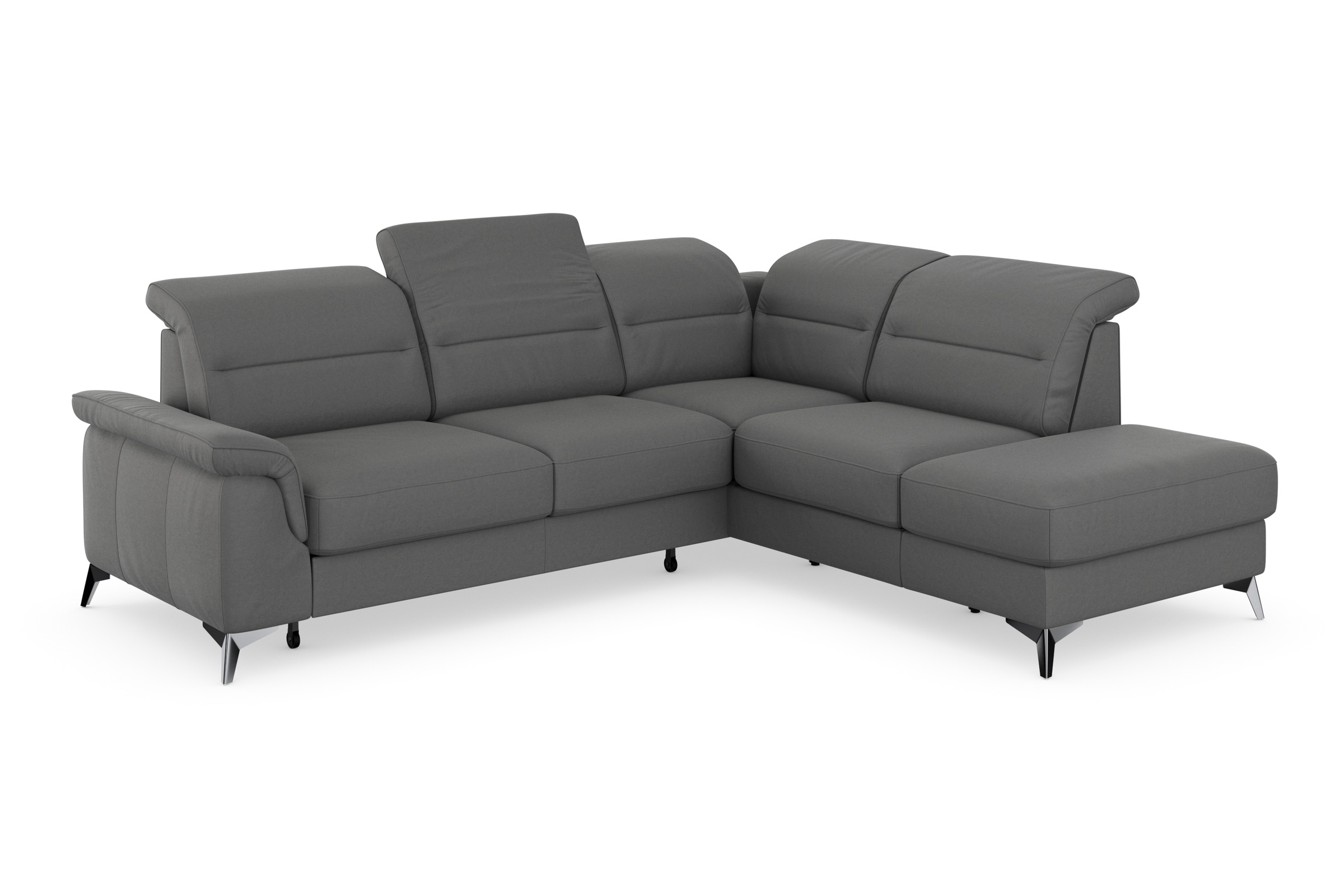 sit&more Ecksofa »Sinatra L-Form«, mit Ottomane, optional mit Kopfteilverstellung und Armteilfunktion
