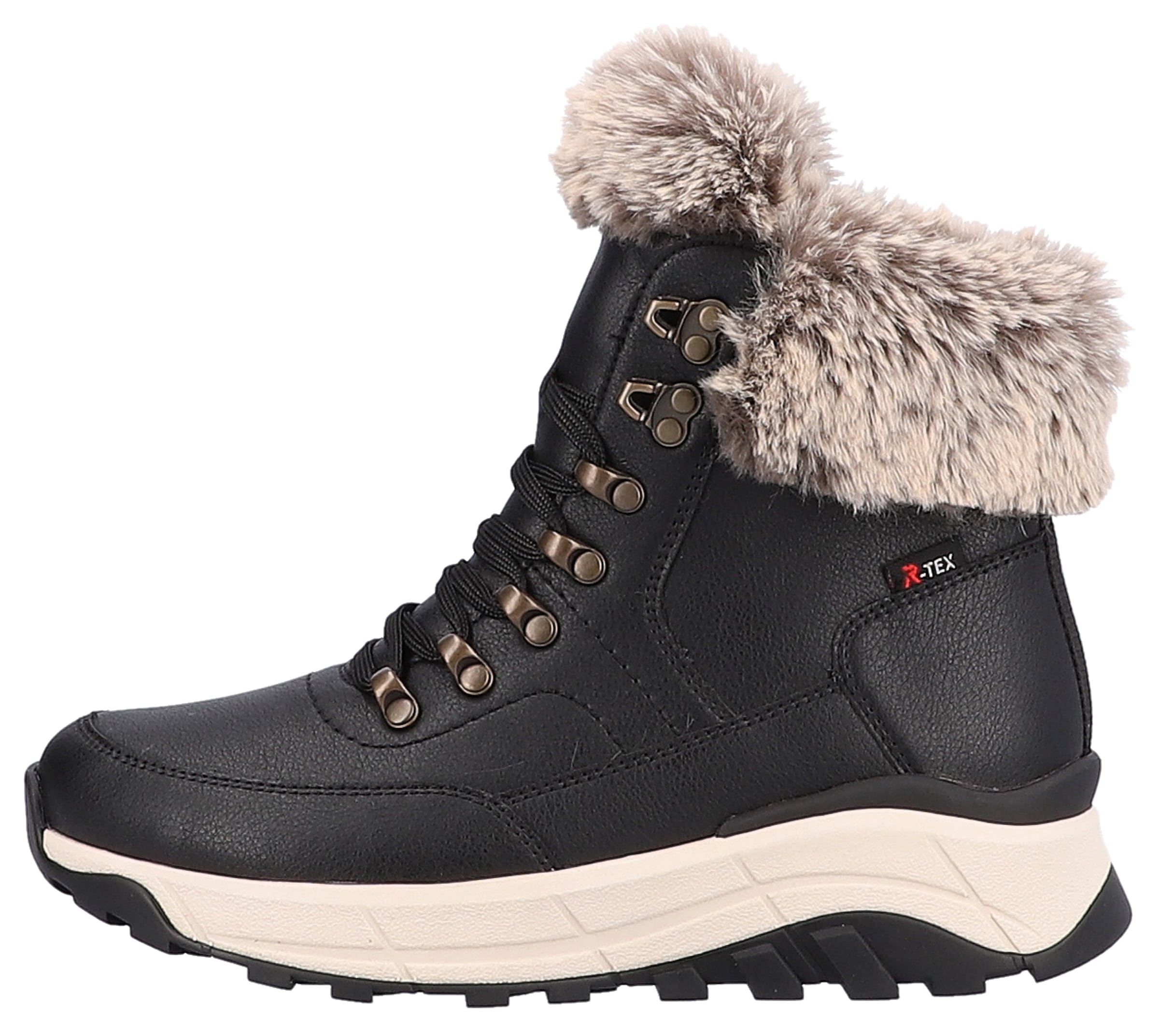 Rieker EVOLUTION Winterboots, Hightop Sneaker, Schnürboots, Winterschuh mit Lammwollfutter