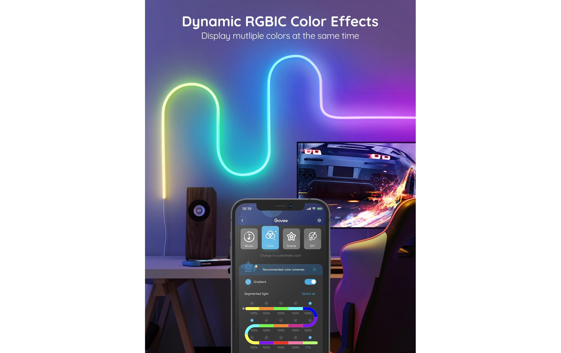 LED-Streifen »Govee Neon, 3 m, RGBIC«