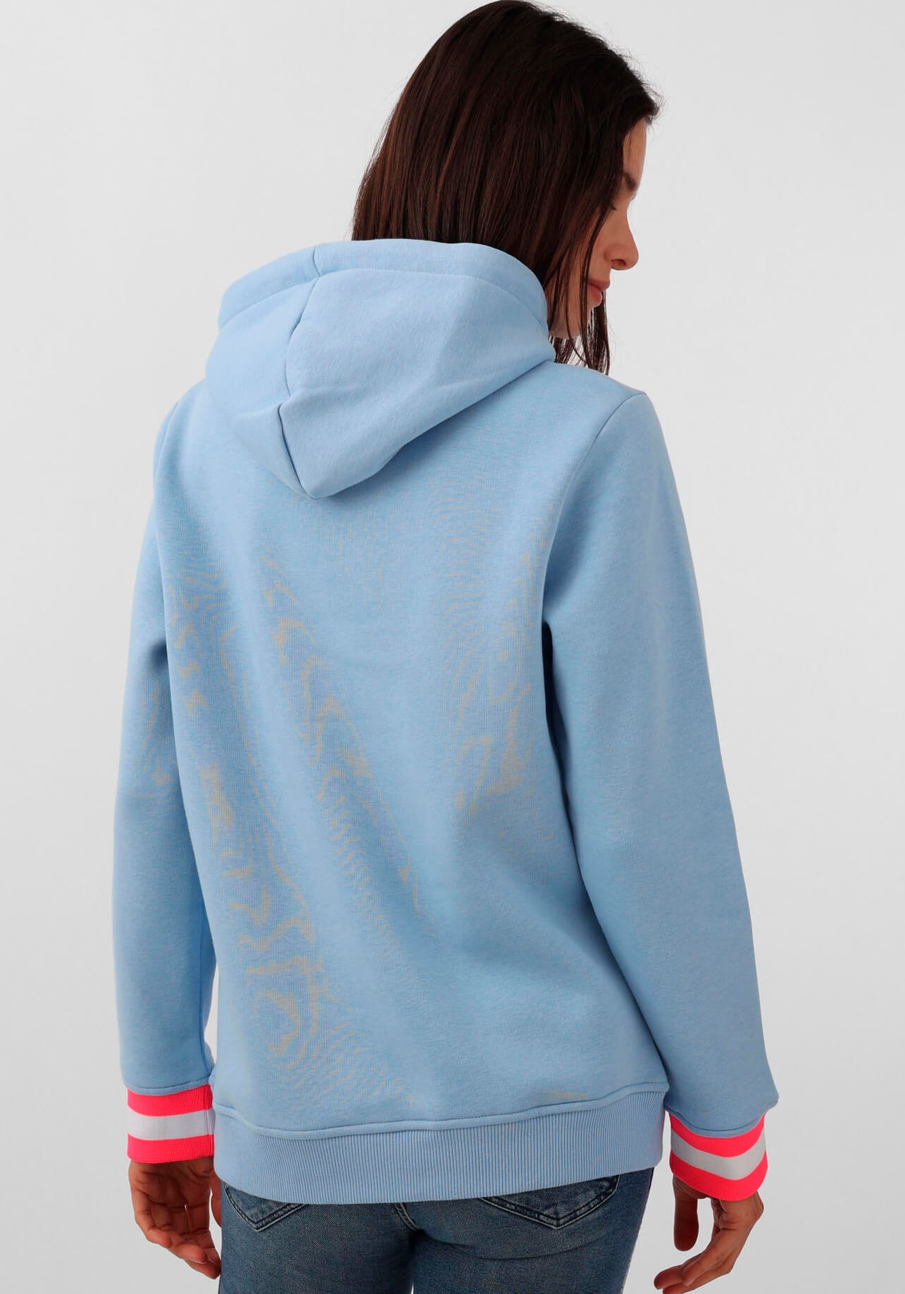 Zwillingsherz Kapuzensweatshirt »Rahel«, mit "MOIN"-Stickerei und neongestreiften Bündchen