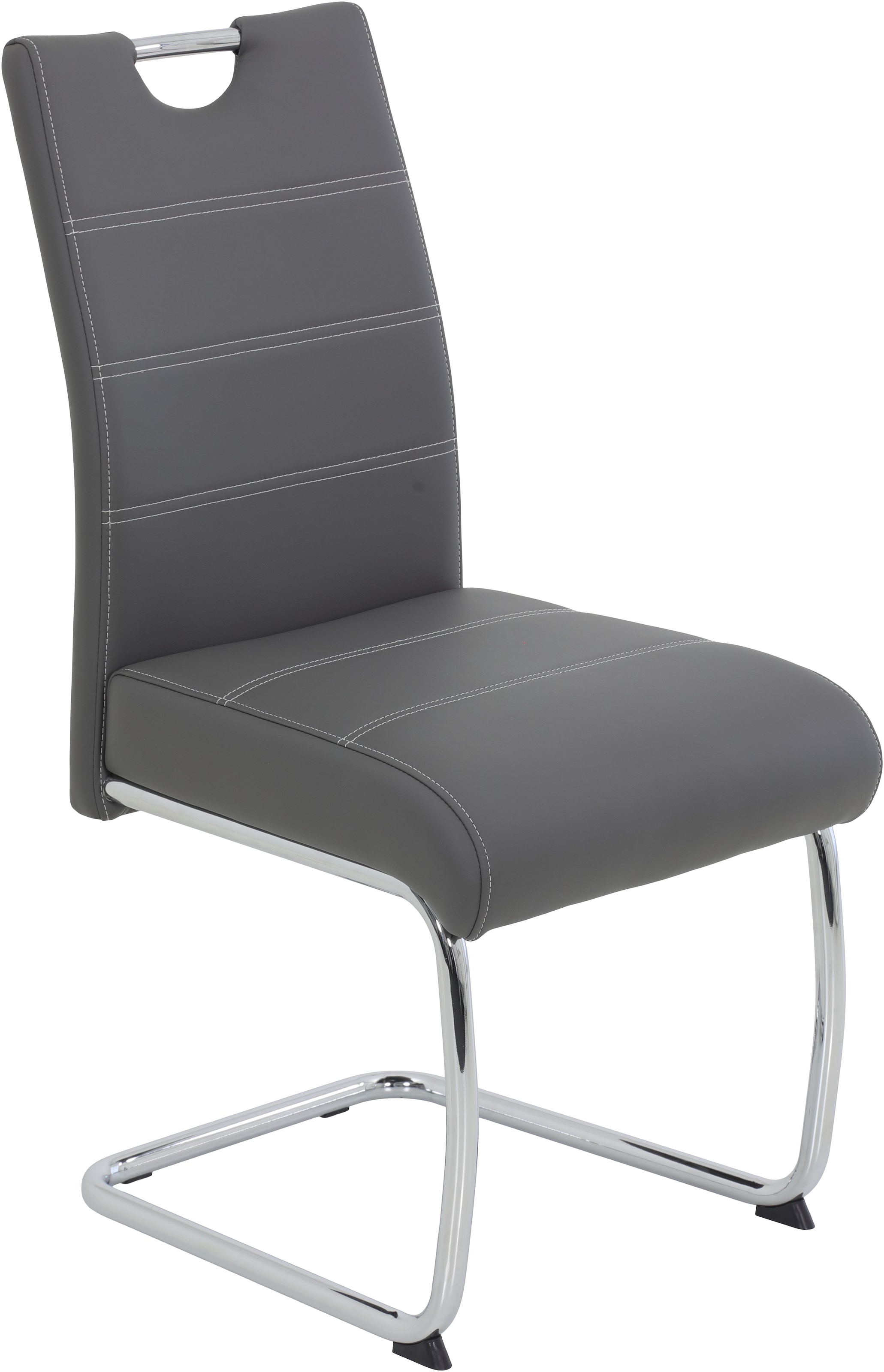 HELA Chaise cantilever »FLORA Freischwinger mit Griff, 140kg belastbar« (Set) 2 cuisXL-Esszimmerstuhl, Federkern für Sitzkomfort