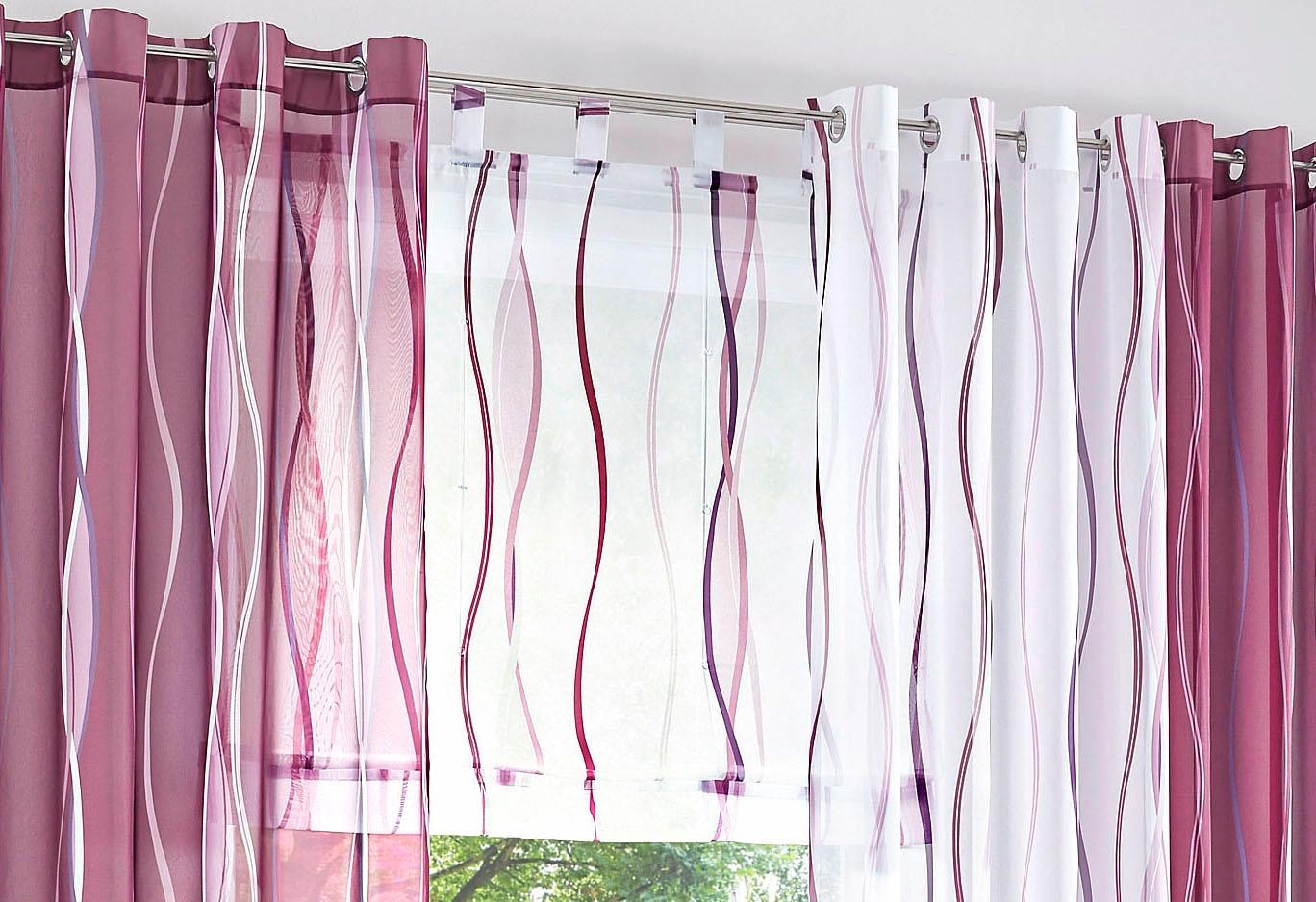 Transparent, home kaufen »Dimona«, Polyester mit Schlaufen, Voile, my Raffrollo