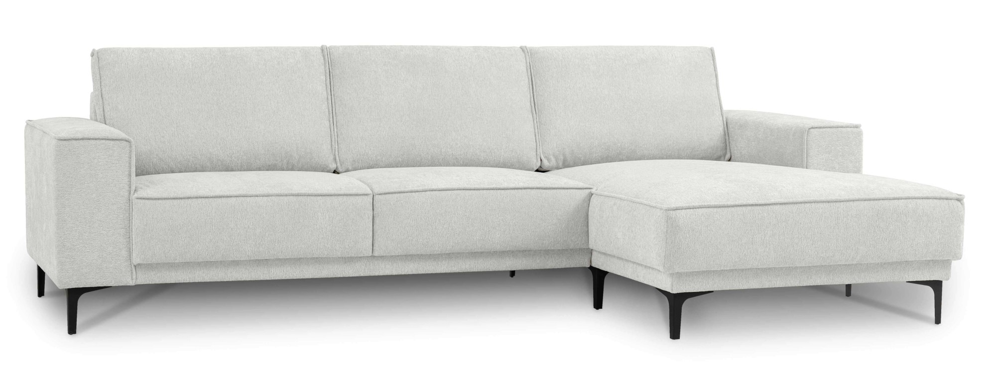Home affaire Ecksofa »OLAND Struktur L-Form, B: 280 cm, Skandi-Design« L-Form, 280 cm, Wellenunterfederung, Skandi-Design, Metallfüsse