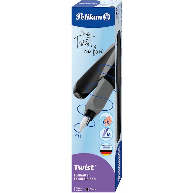 Trendige Pelikan Füller »Twist®, Black, Feder M«, Made in Germany ohne  Mindestbestellwert kaufen