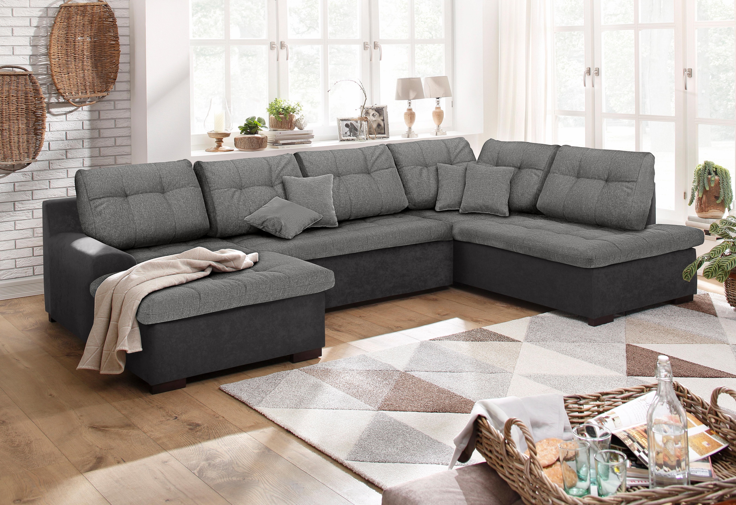 Image of Home affaire Wohnlandschaft "Föhr U-Form" wahlweise mit Bettfunktion