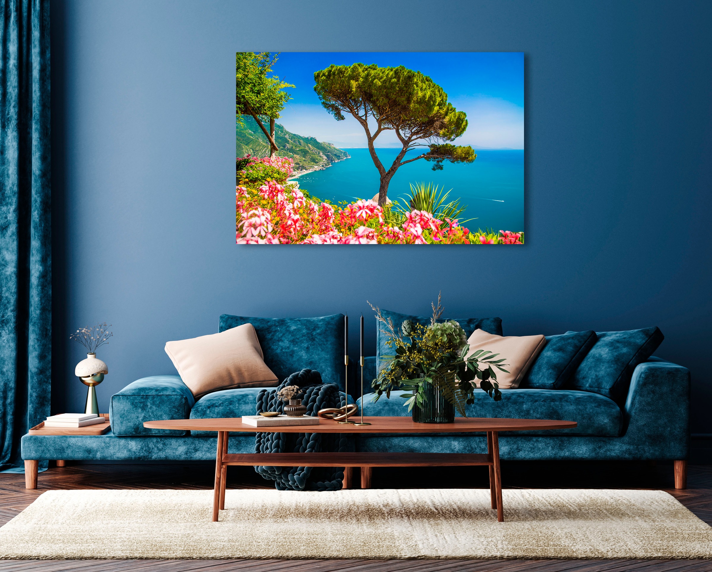 Image of queence Acrylglasbild "Elissa" Himmel Italien Landschaft Meer Meer Bilder Pflanzen Spanien 1 Stk. tlg. Fine Art-Print in Galeriequalität