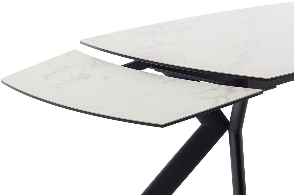 MCA furniture Esstisch »OSSANA Vierfusstisch 180-260 cm« Einzelstück,  Keramik,Metall,Stirnauszug,ausziehbar,Tischplatte 13 mm,8-10 Personen