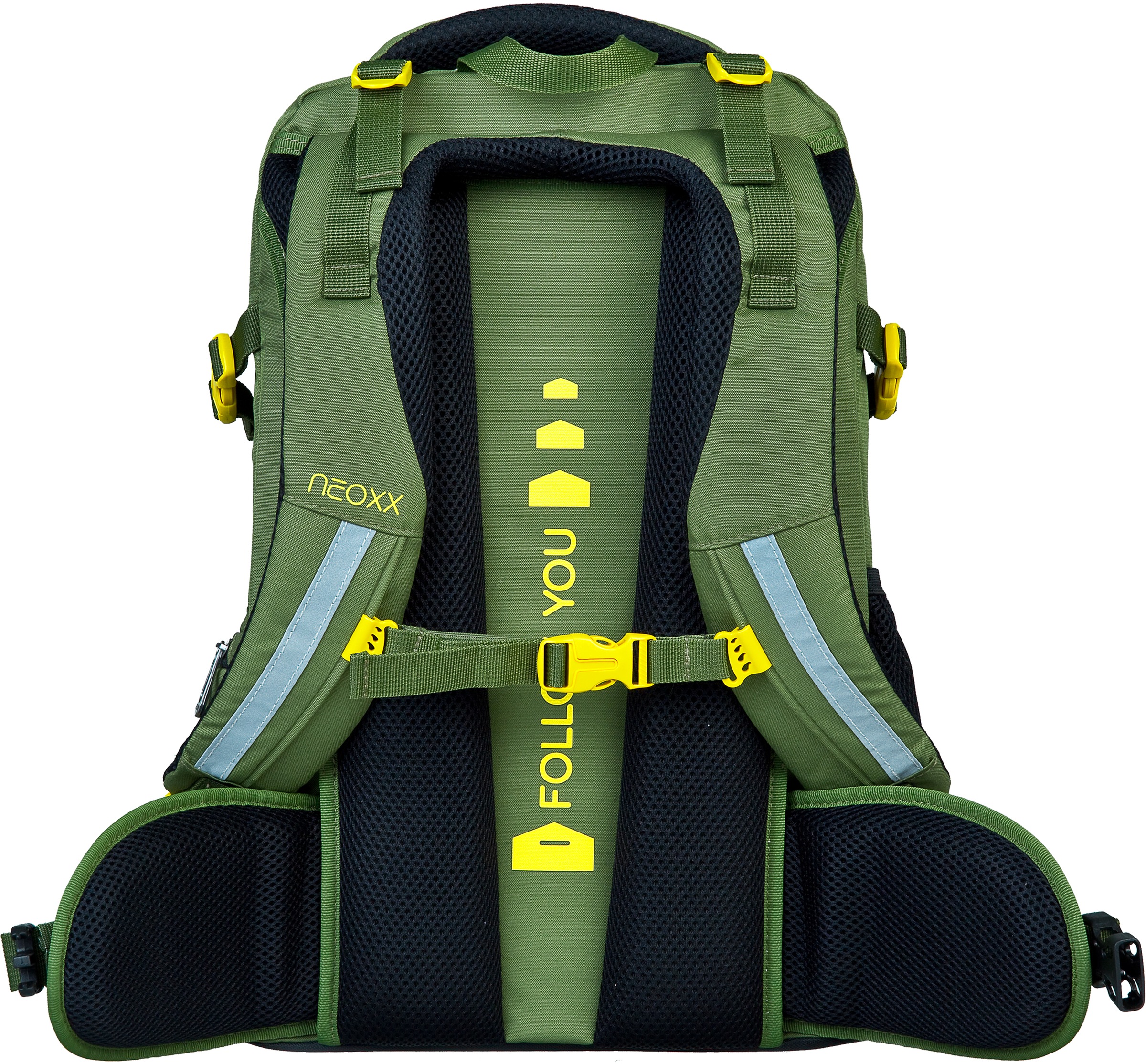 neoxx Schulrucksack »Active, Ready for Green«, reflektierende Details, aus recycelten PET Flaschen