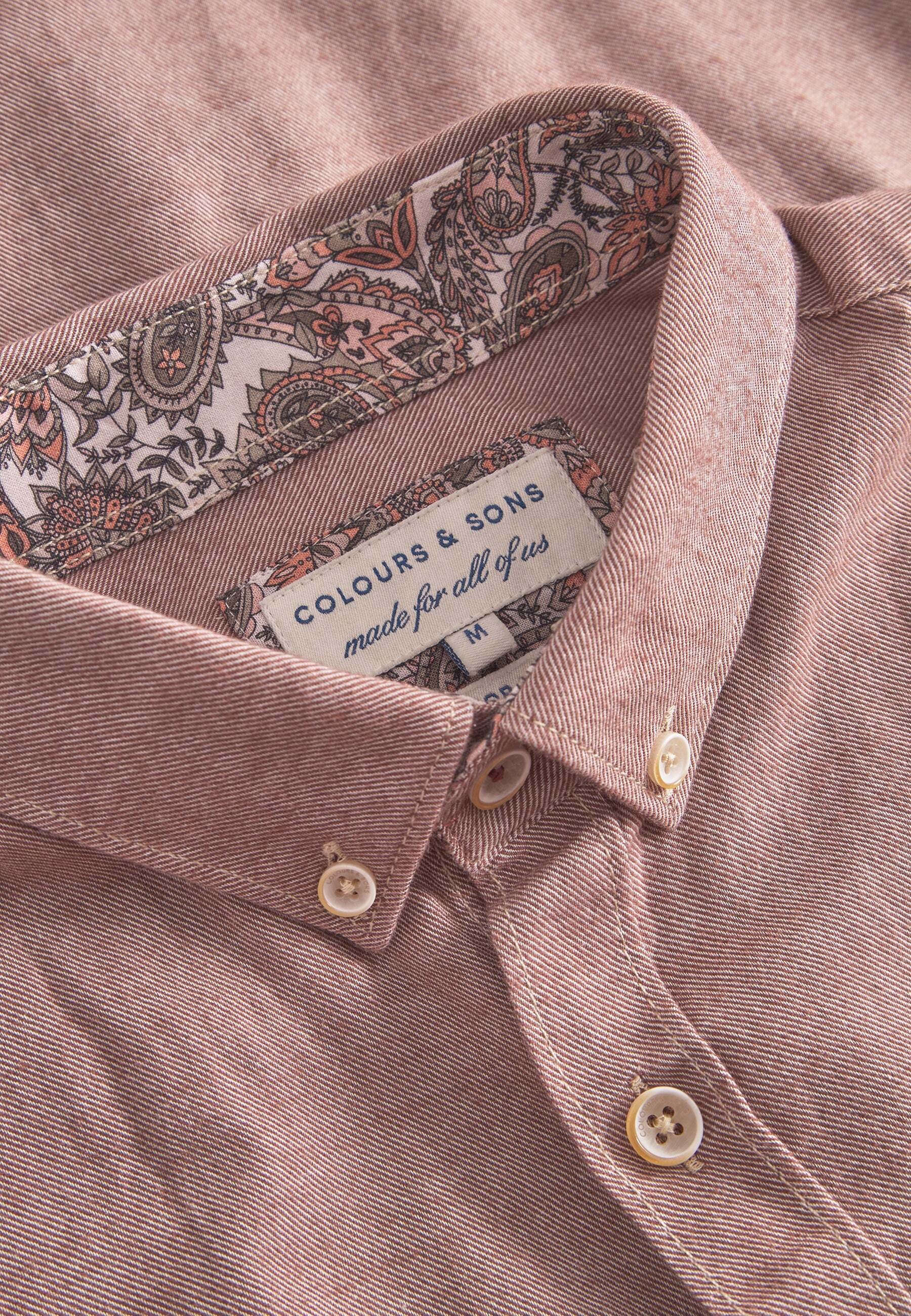 colours & sons Langarmhemd »colours & sons Langarmhemd Shirt Brushed Twill«