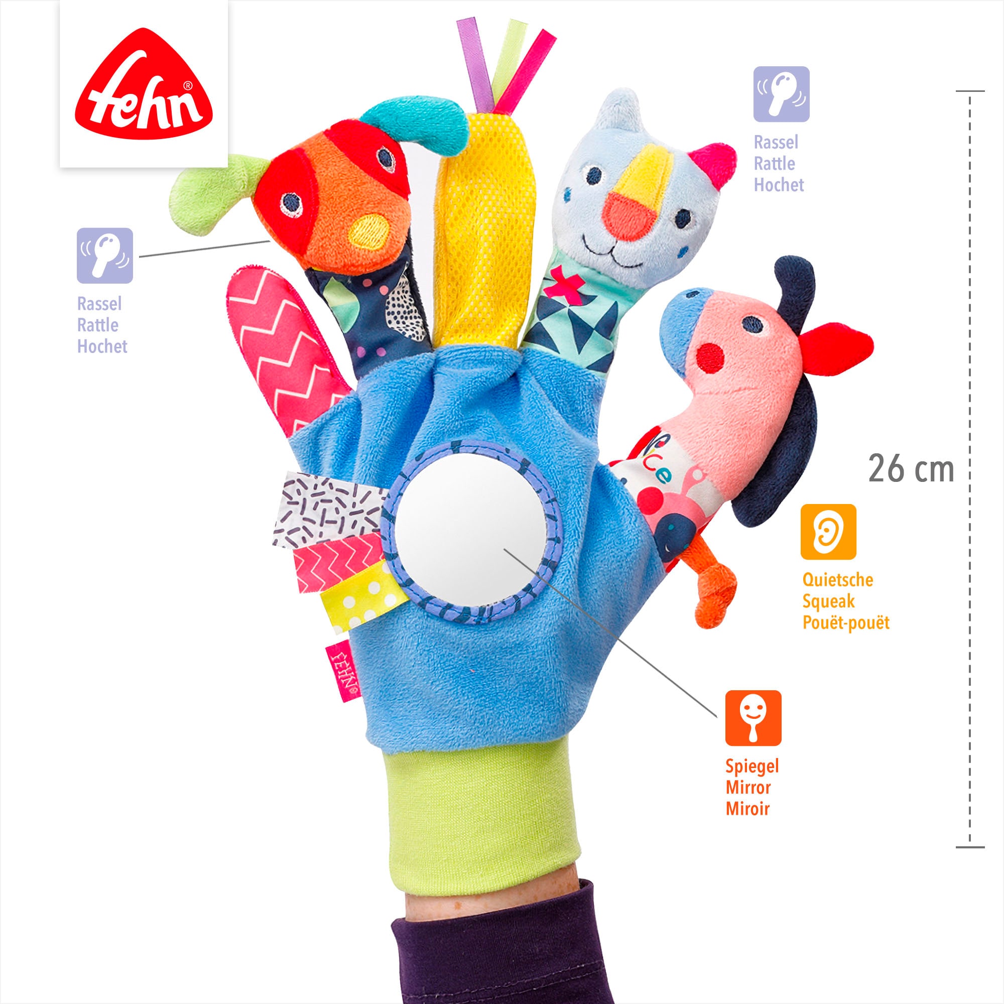 Fehn Fingerpuppe »COLOR Friends, Spielhandschuh«