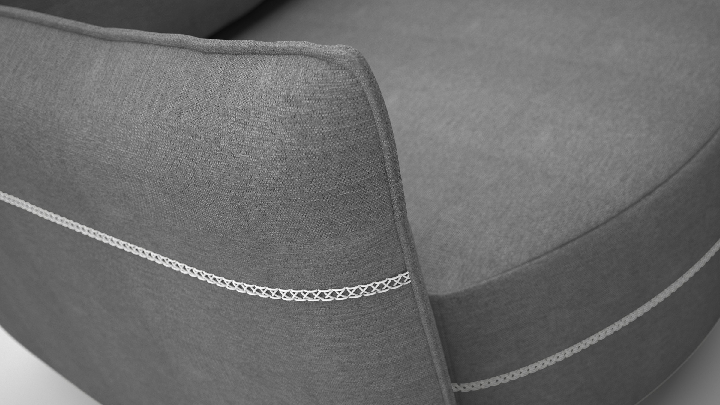 exxpo - sofa fashion Canapé de salon »Ortis mit toller Kontrastnaht, Solitärmöbel, bequem, schmale Armlehne« Schlafsofa mit Bettfunktion und Bettkasten, komfortabler Federkern