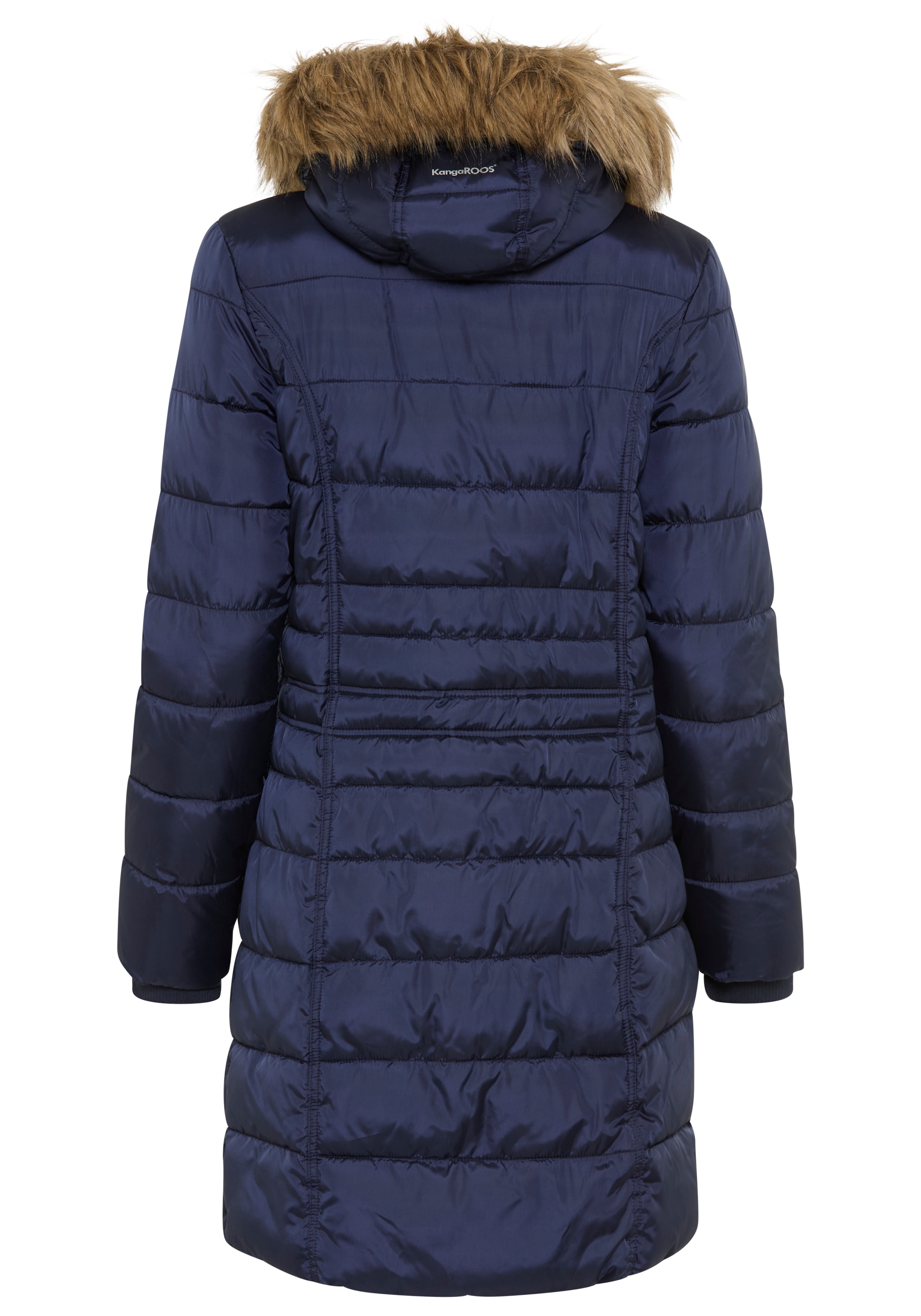 KangaROOS Steppjacke, mit Kapuze, figurbetonter Schnitt, mit Reissverschlusstaschen
