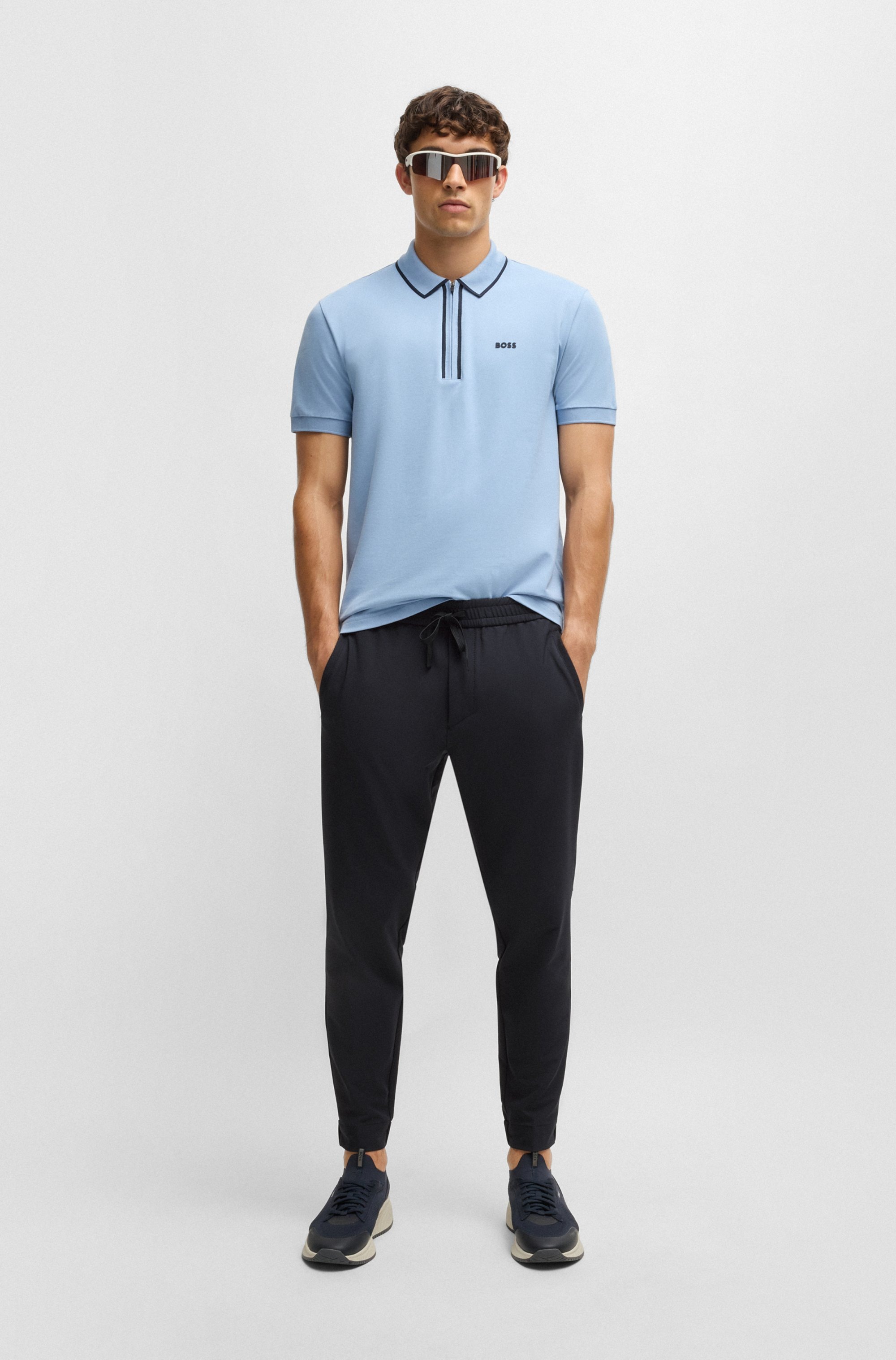 BOSS GREEN Stretch-Hose »T Flex«, mit elastischem Bund und Kordelzug