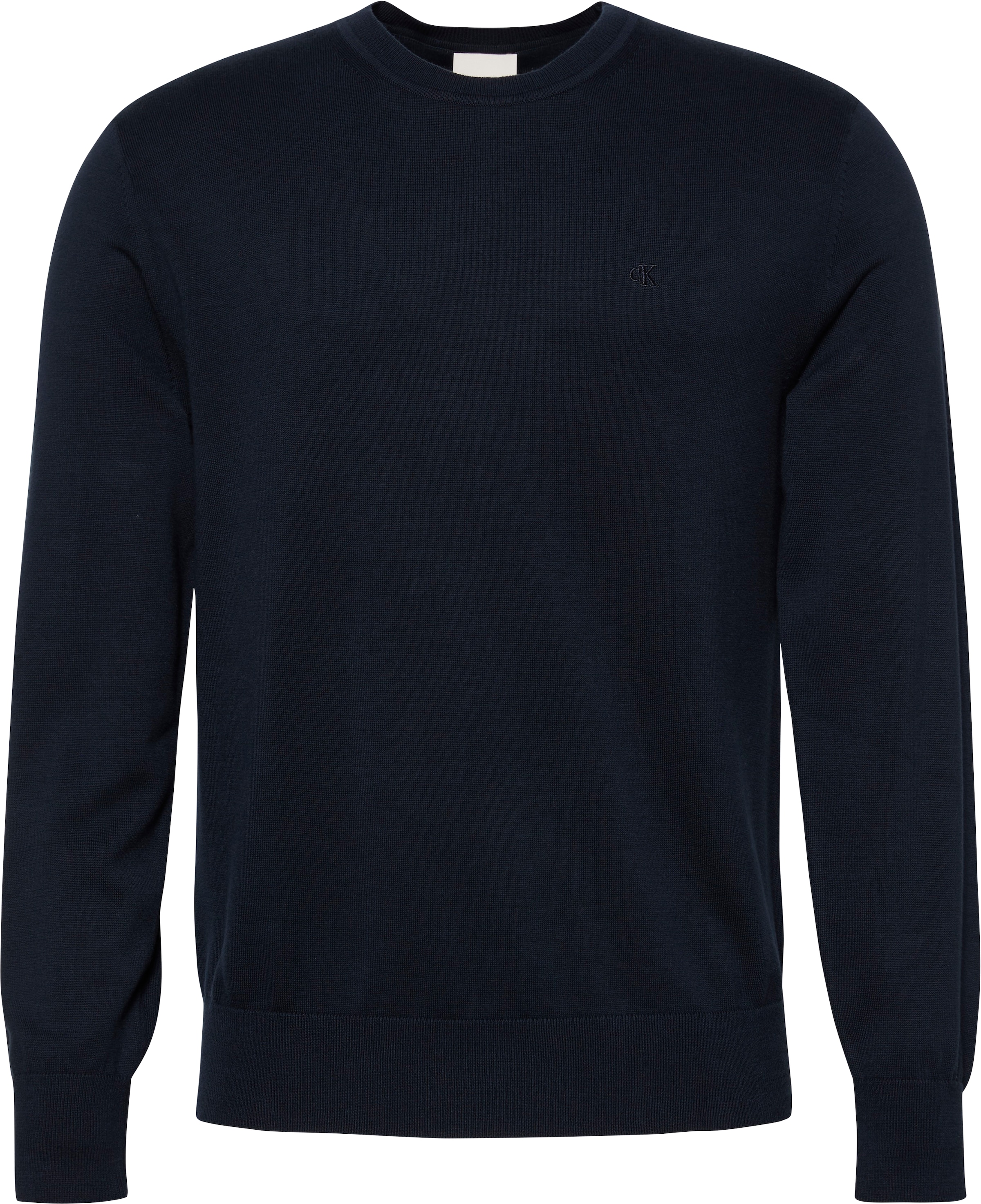 Calvin Klein Strickpullover »LS SUPIMA COTTON CREW 14GG«, Mit Rundhalsausschnitt