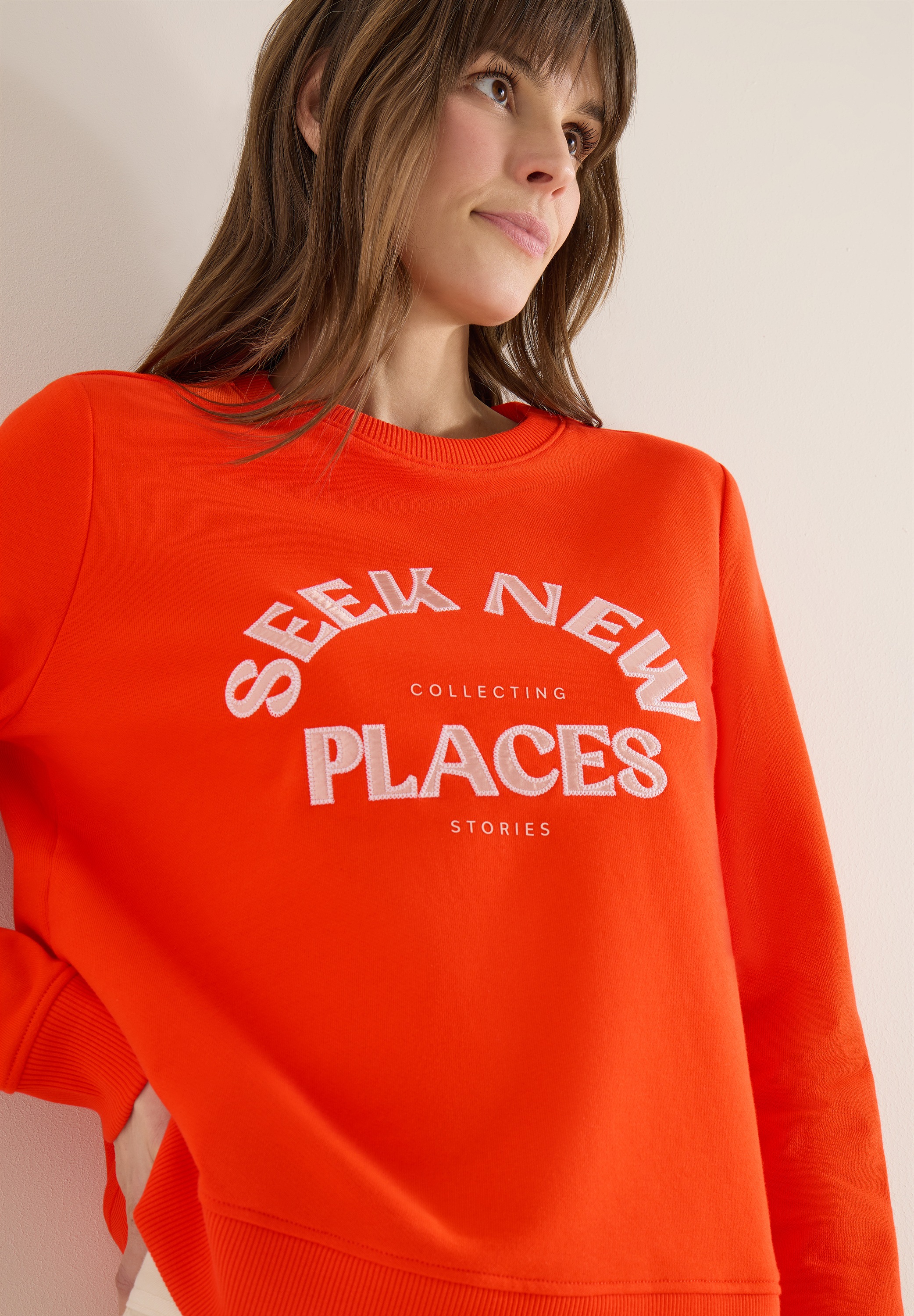 Image of Cecil Sweatshirt, mit feiner Stickerei auf der Vorderseite