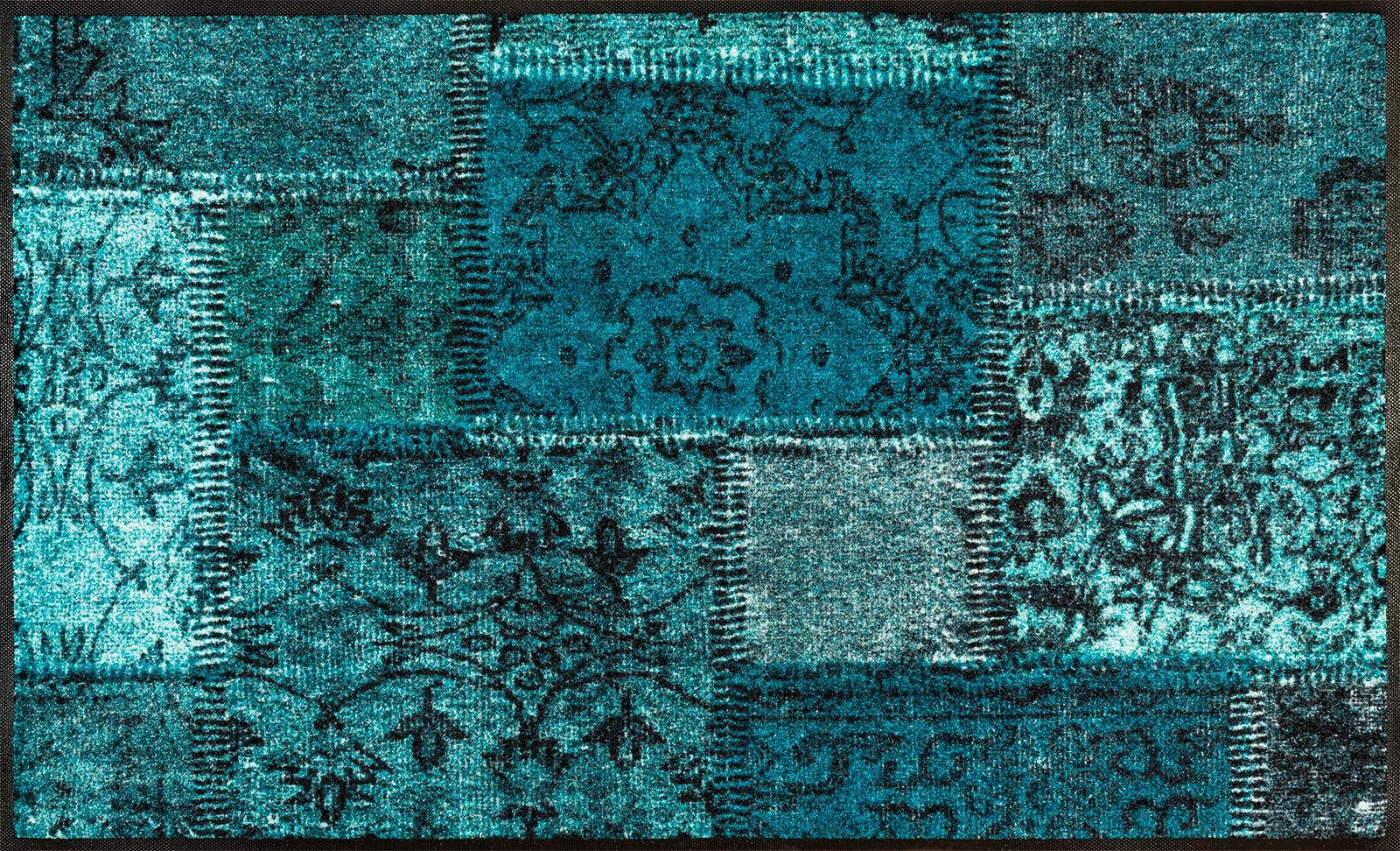 wash+dry by Kleen-Tex Läufer »Vintage Patches«, rechteckig, 7 mm Höhe, Schmutzfangläufer, modernes Patchwork Design, rutschhemmend, waschbar