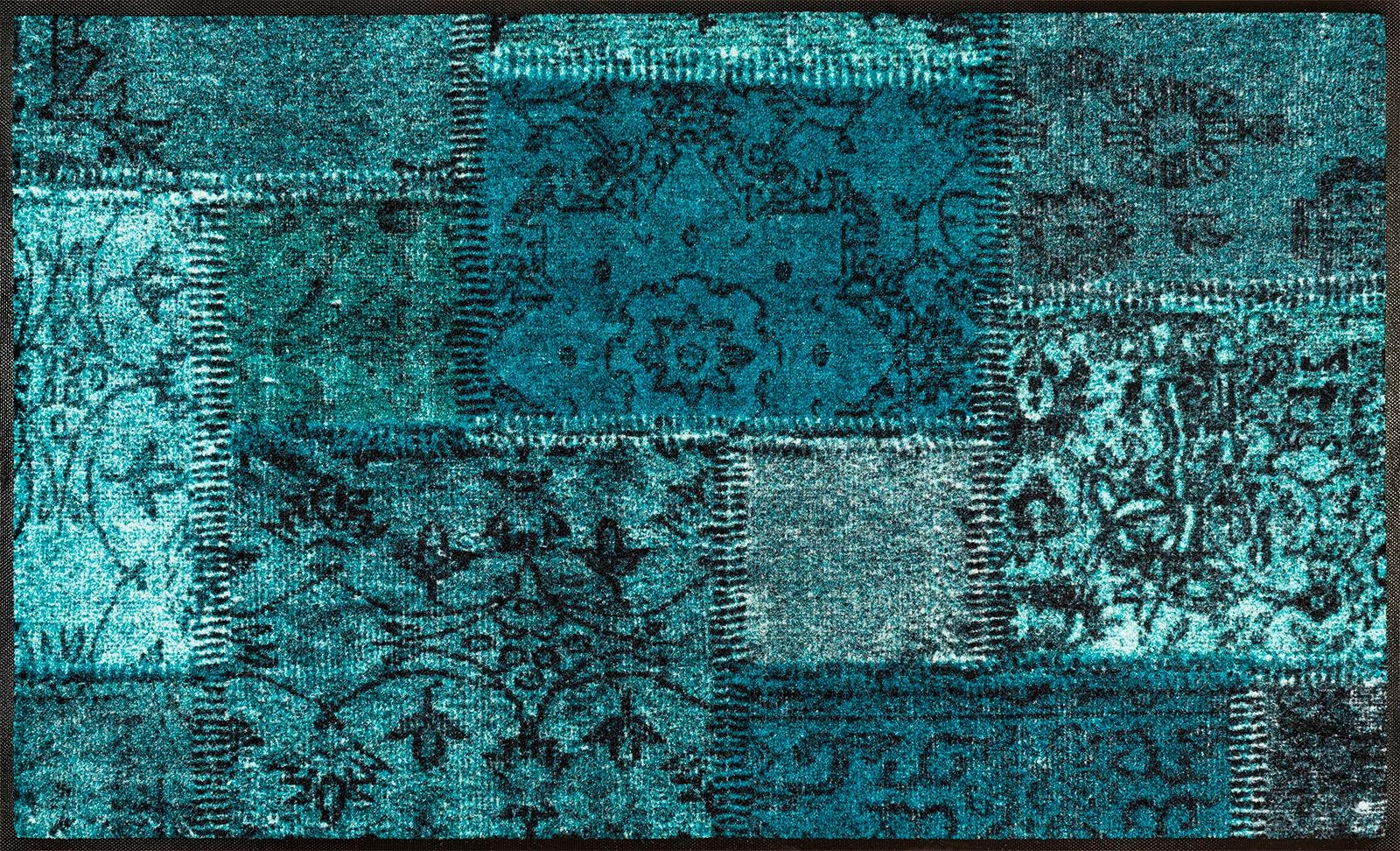 wash+dry by Kleen-Tex Läufer "Vintage Patches" rechteckig 7 mm Höhe Schmutzfangläufer, modernes Patchwork Design, rutschhemmend, waschbar