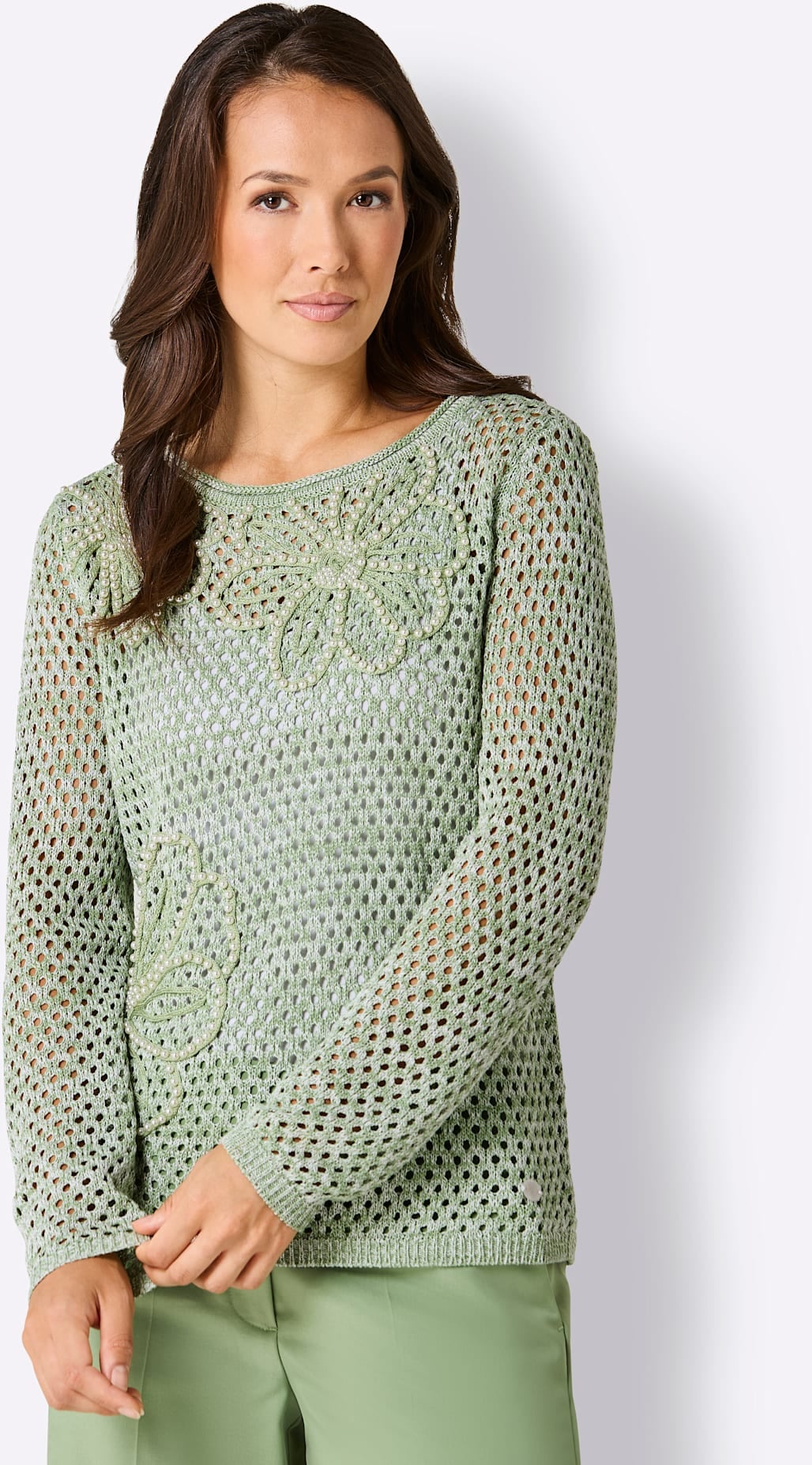 CREATION L PREMIUM Pull ajouré »Lyocell-Mix-Pullover«