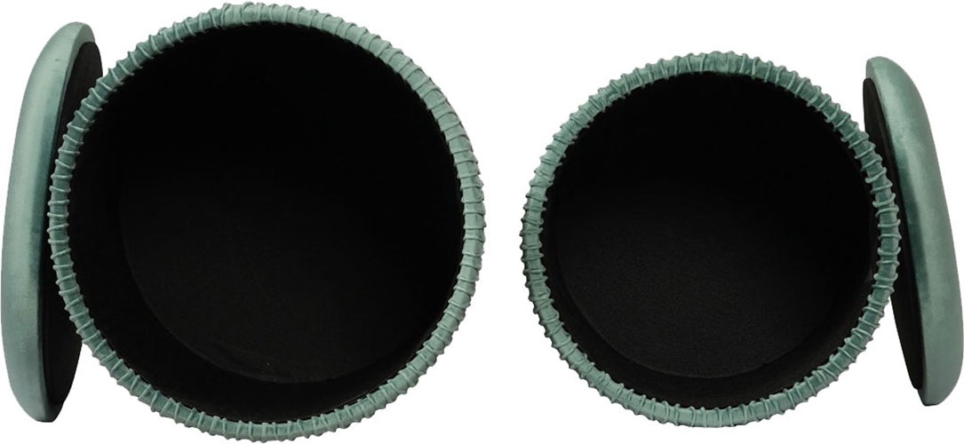 Kayoom Polsterhocker »Hocker Zora 425 2er-Set, Praktischer und versteckter Stauraum« Set, 2 Stk. tlg. 2er-Set mit Stauraum, ineinander stapelbar, goldener Ring