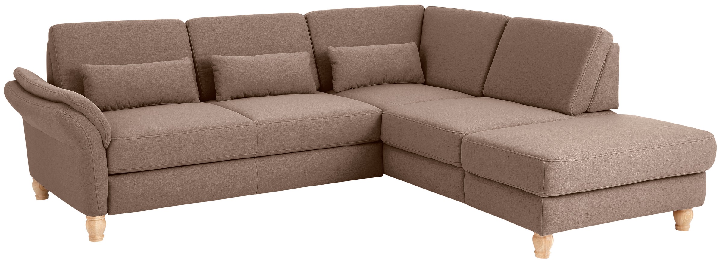 Home affaire Ecksofa »Palace L-Form« incl. Sitztiefenverstellung, wahlweise mit Bettfunktion und Stauraum