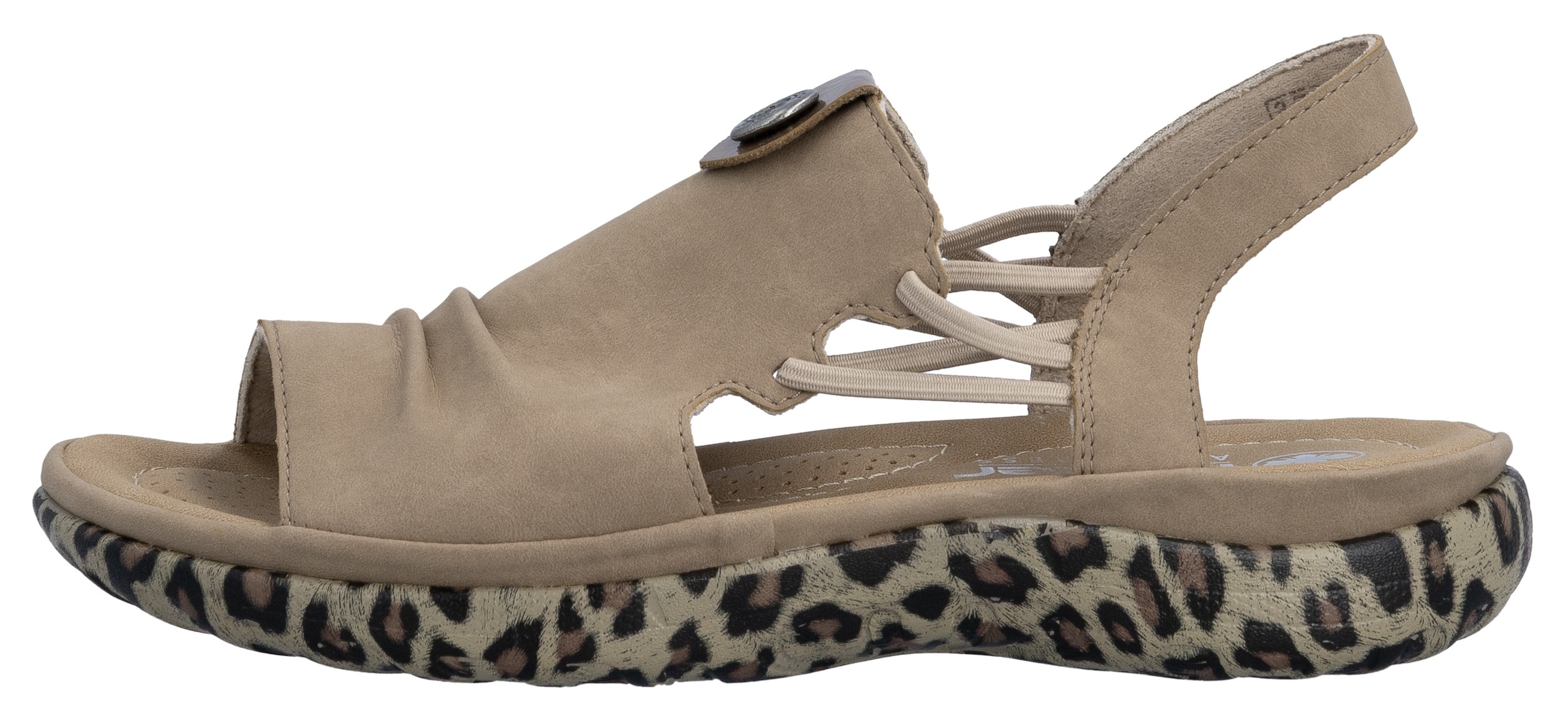Rieker Sandale  Chaussure d'été, chaussure de vacances, chaussure à enfiler avec élastiques latéraux