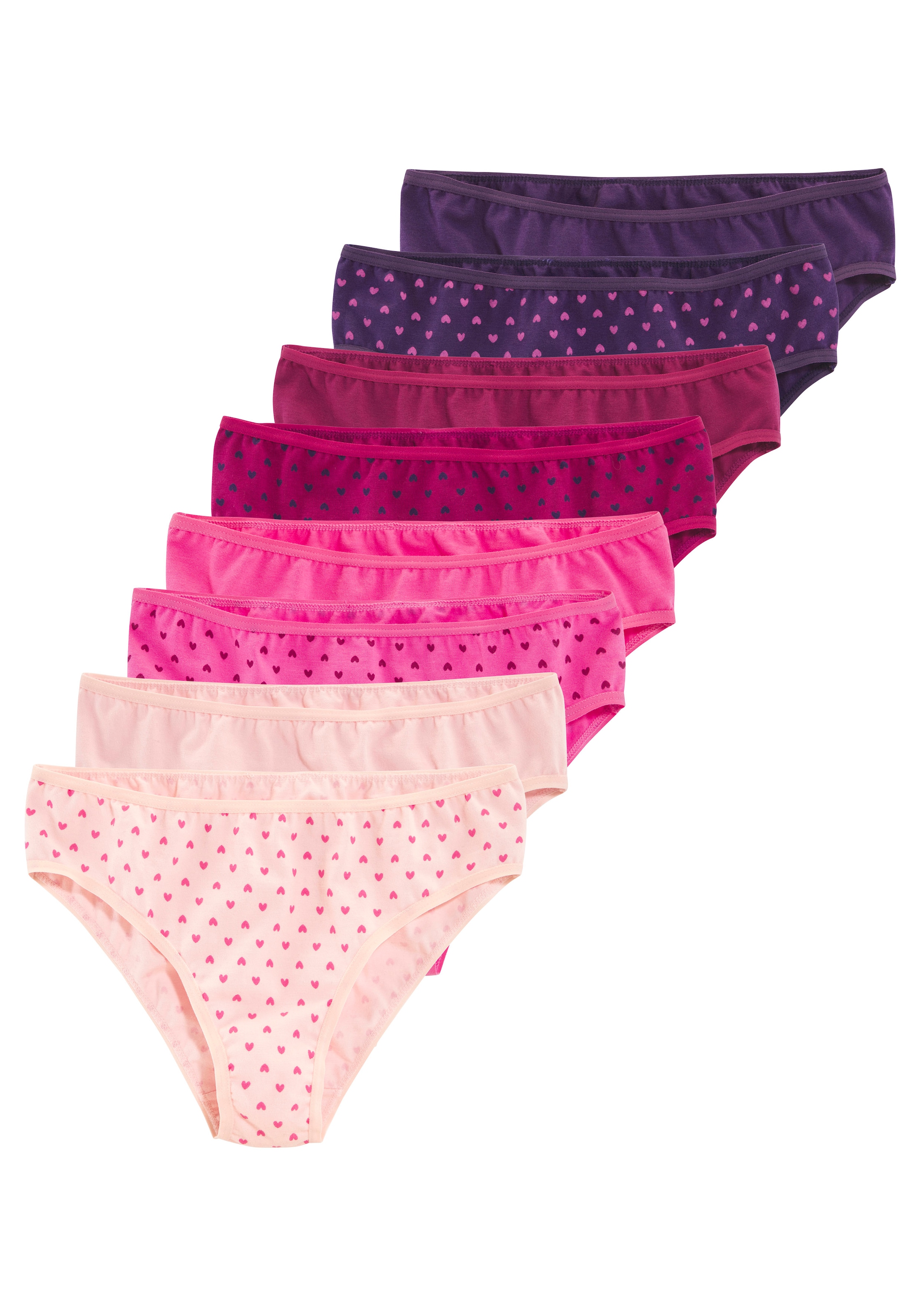 petite fleur by Lascana Slip de bikini Paquet, 8 cuis avec imprimé étoiles et uni