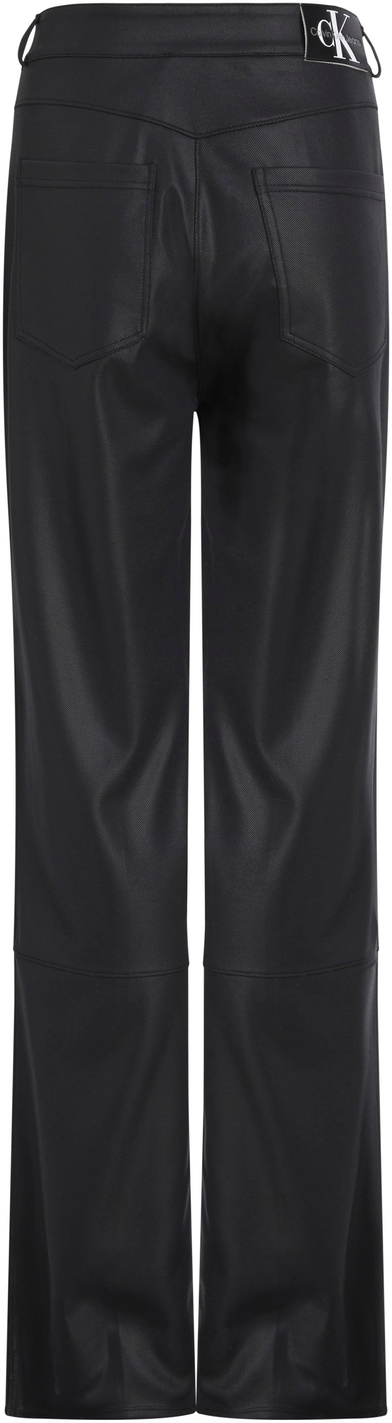 Calvin Klein Jeans Lederimitathose »COATED MILANO HR STRAIGHT«