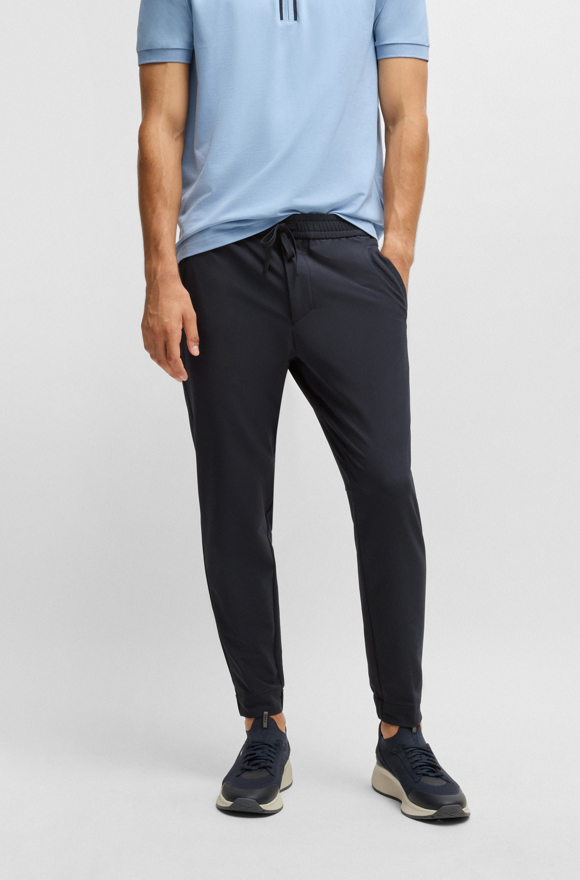 BOSS GREEN Stretch-Hose »T Flex«, mit elastischem Bund und Kordelzug