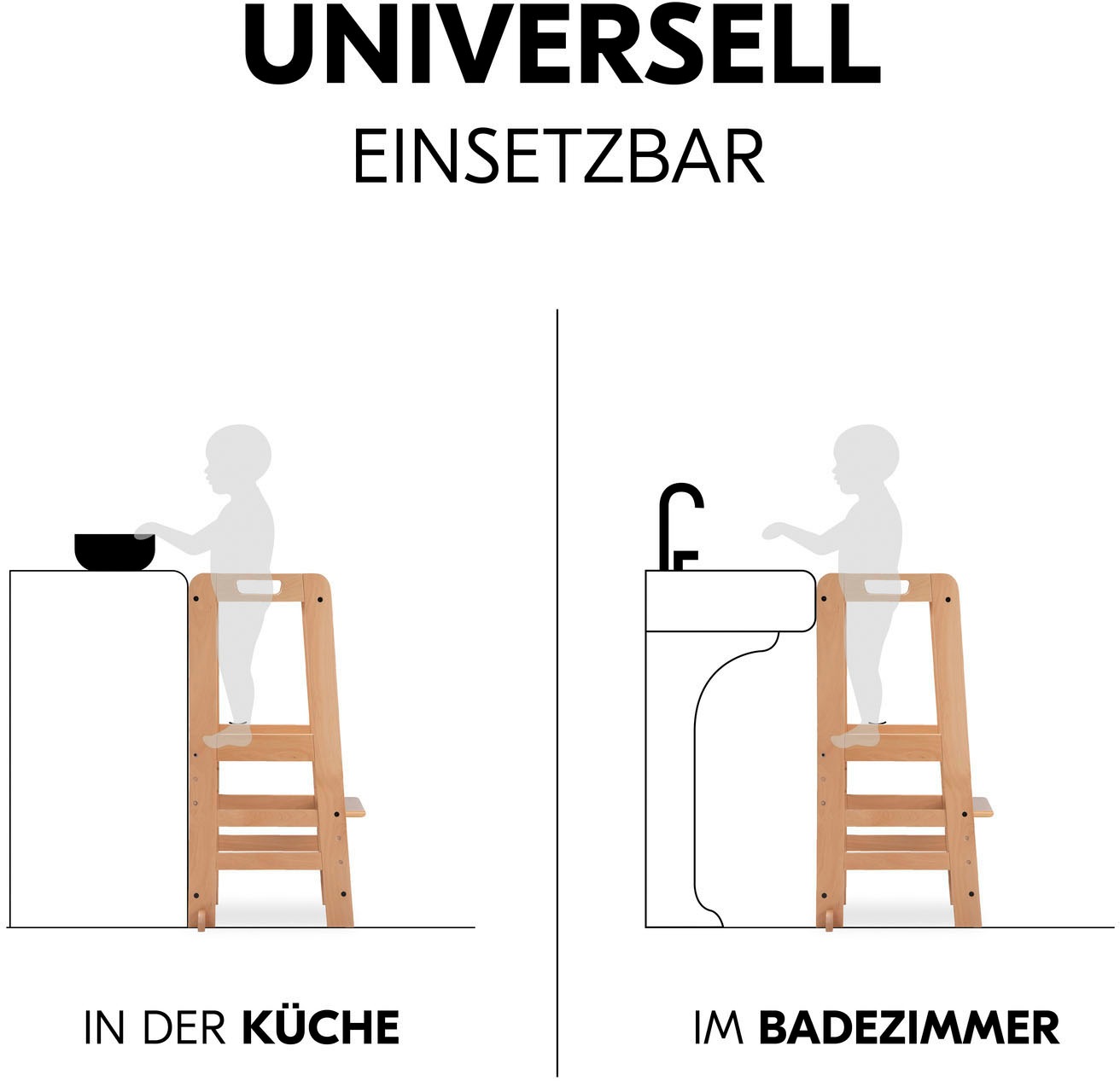 Hauck Assis-debout »Lernturm Learn N Explore, Natural« ()
