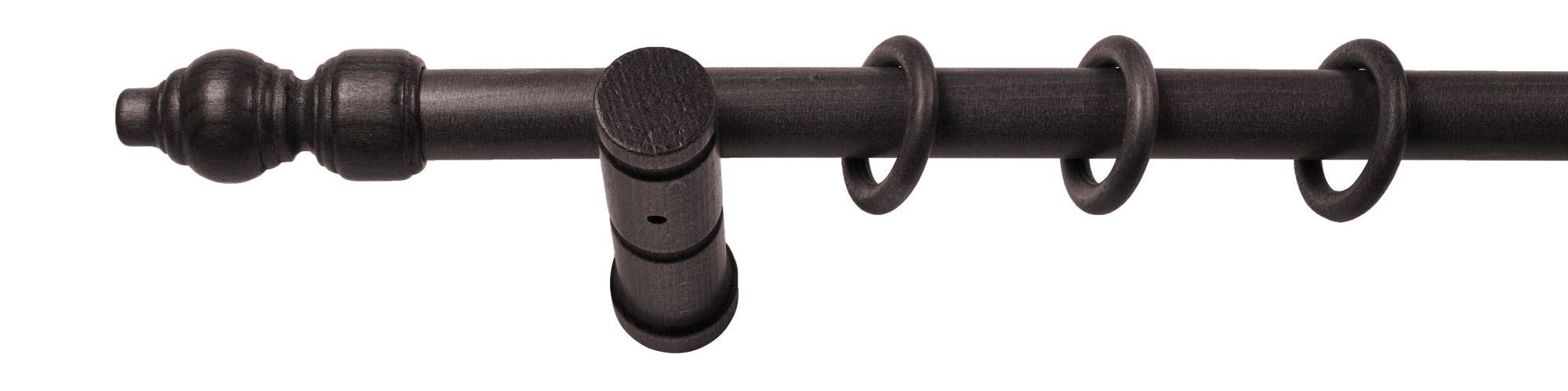 SN DECO GROUP Gardinenstange »Filigrano«, 1 läufig-läufig, Fixmass, 28 mm, Holz, verschiedene Längen und Farben, Komplettset