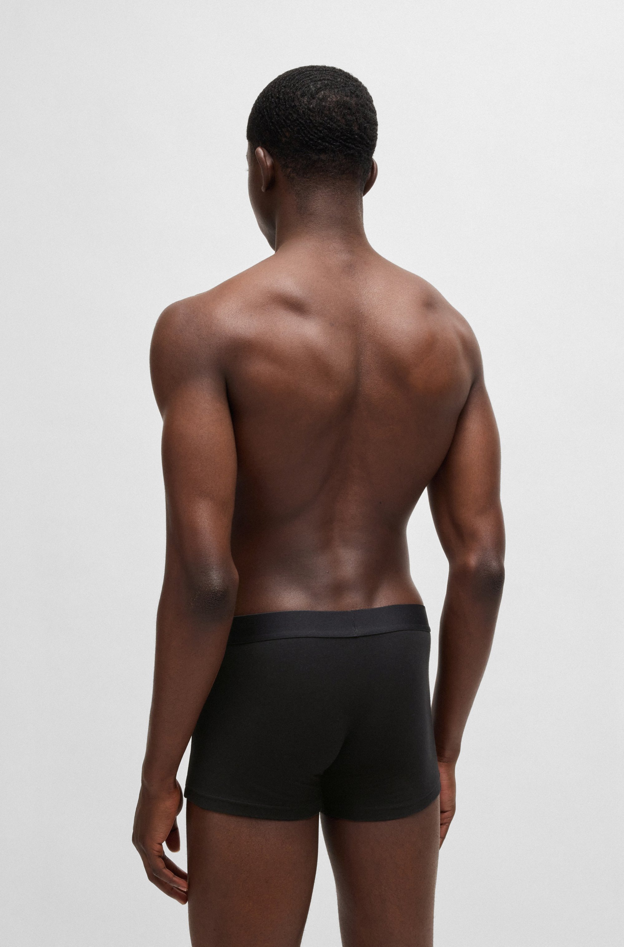 HUGO Underwear Trunk Set, 3 Stk. mit kontrastfarbenen Logobadge