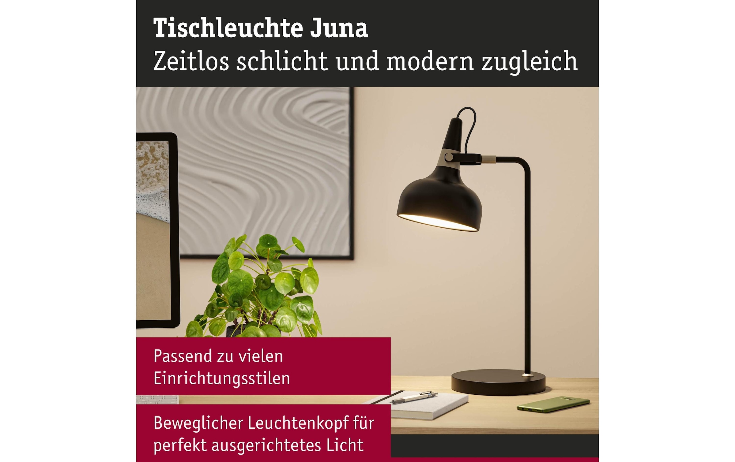 Paulmann Lampe de bureau »Paulmann Neordic Tischleuchte E14«