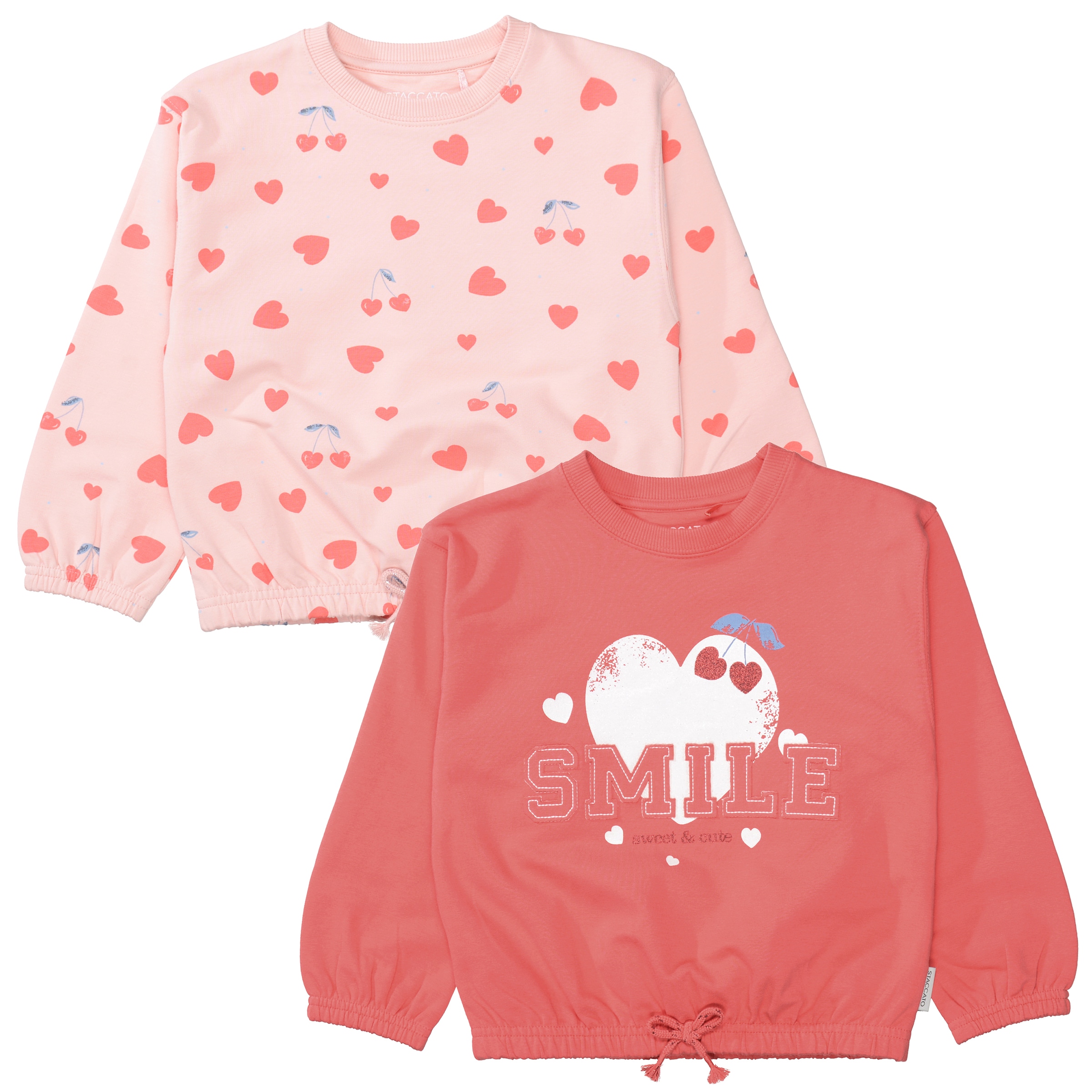 Image of STACCATO Sweater, 2 tlg. mit Frontpint und Allover-Print, 2er Pack für Girls