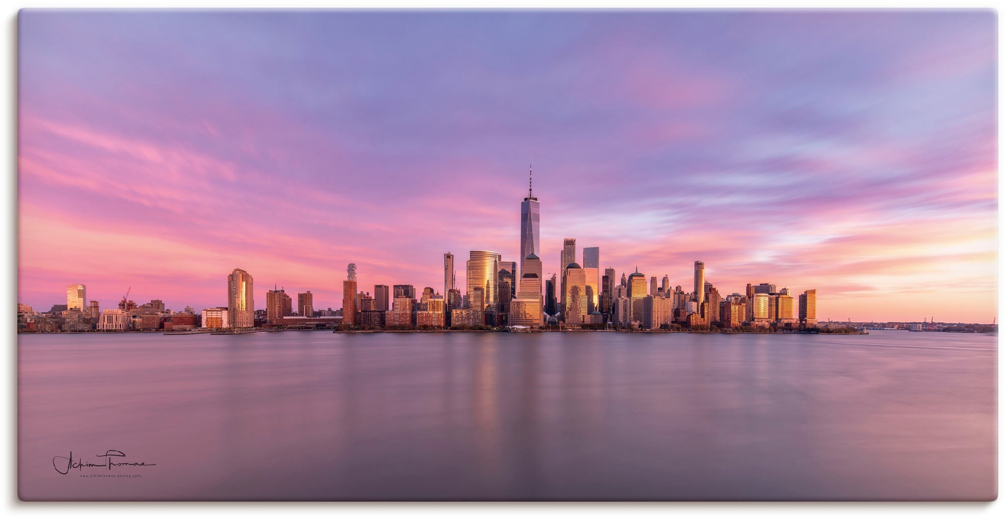 Image of Artland Leinwandbild "Manhattan Skyline" New York 1 Stk. tlg. auf Holzrahmen gespannt